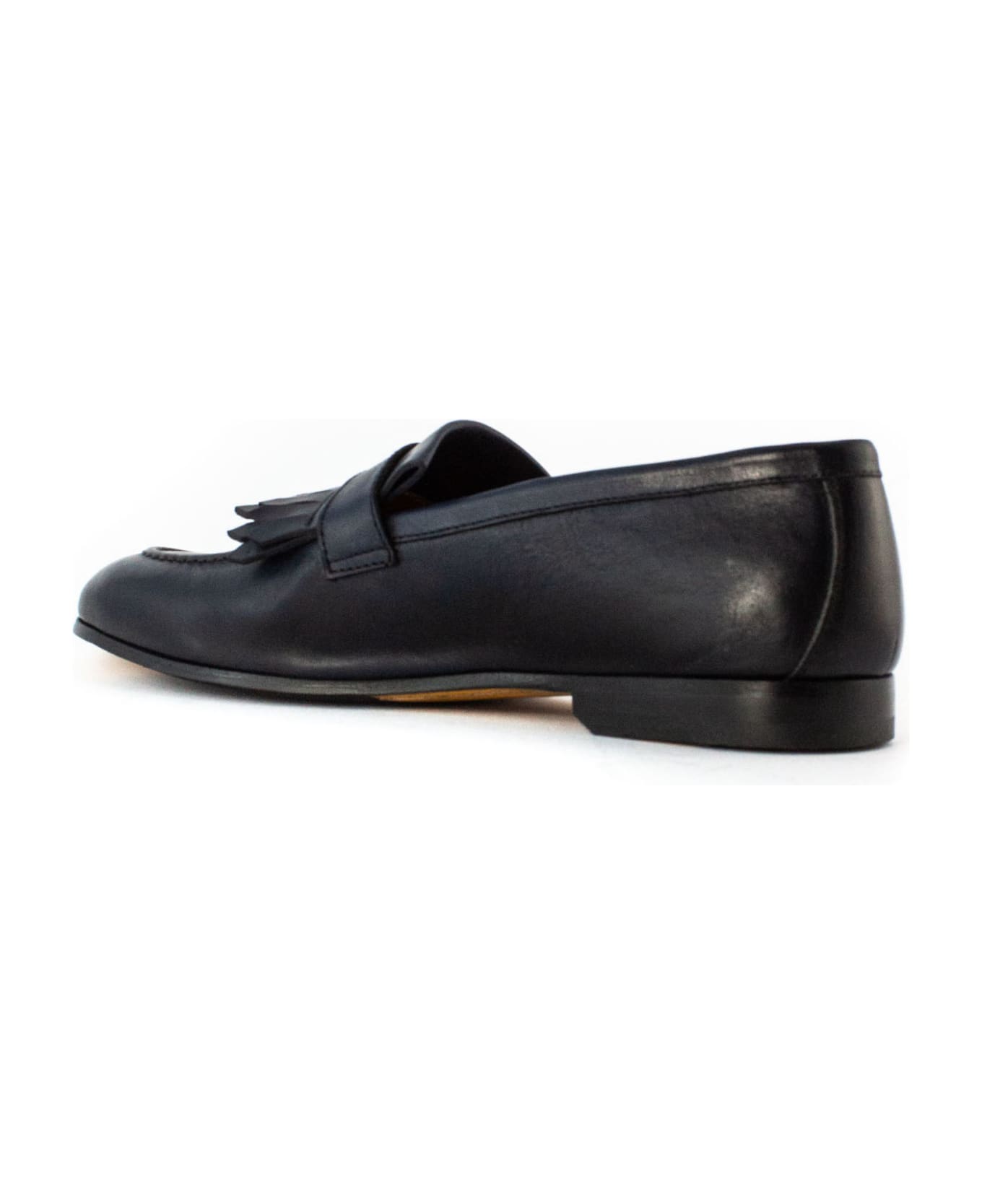 Doucal's Blue Leather Loafer - Blue