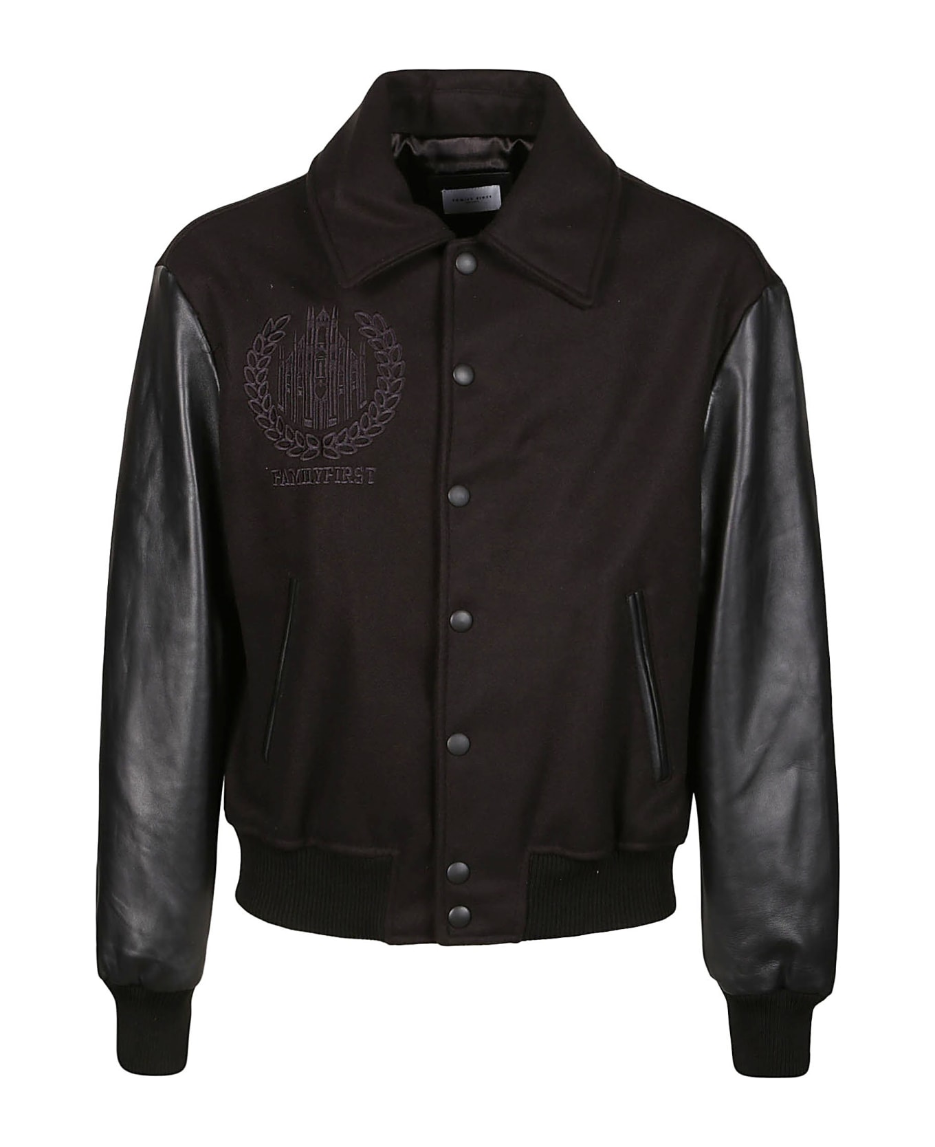 Family First Milano Varsity College Jacket - Black