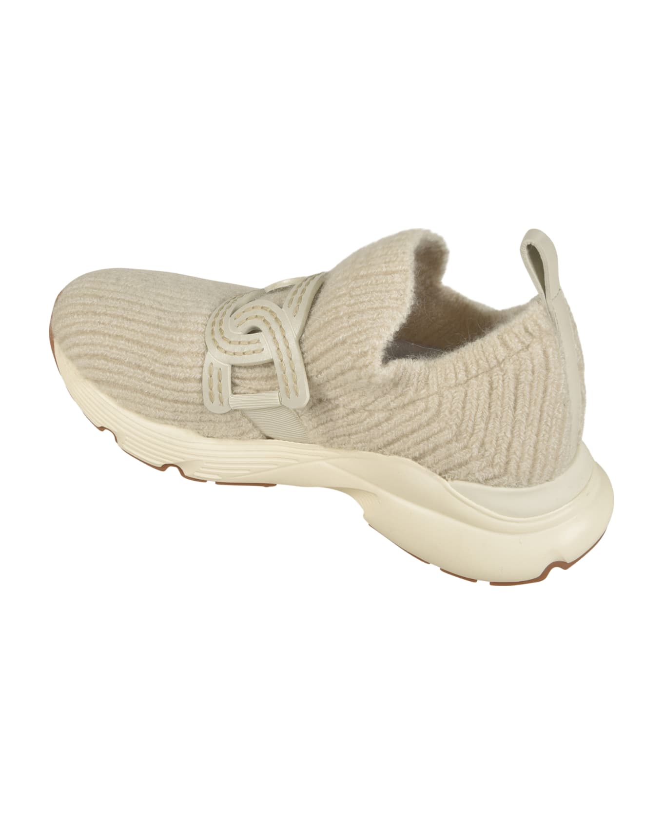 Tod's Ribbed Knit Sneakers - White
