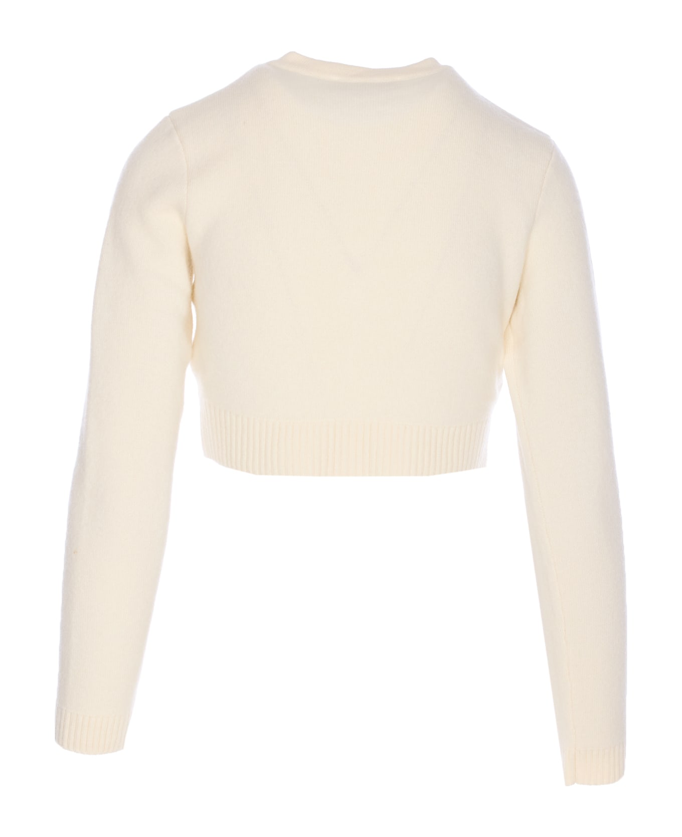 self-portrait Wool Cardigan - White