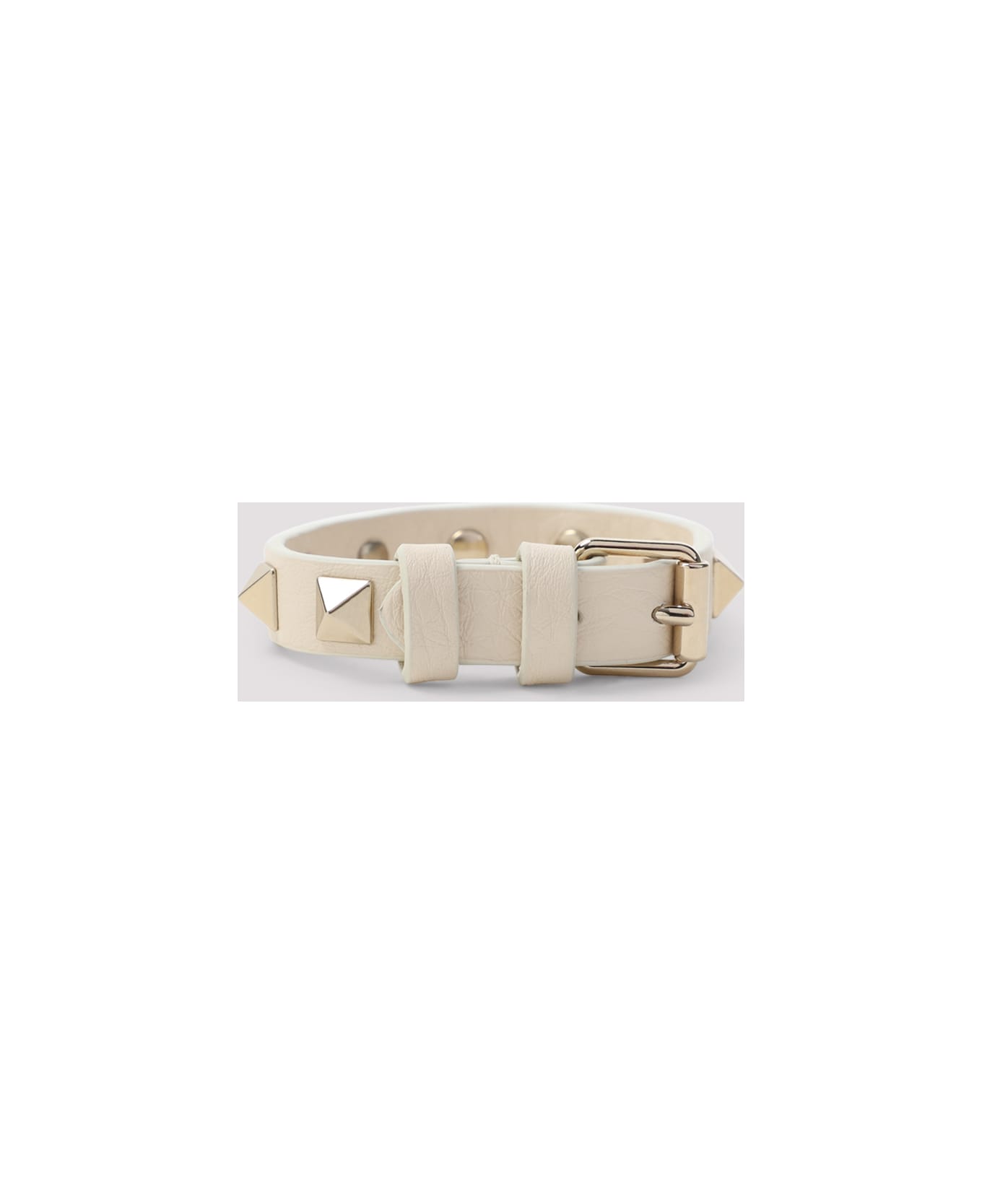 Valentino Garavani Leather Bracelet - Light Ivory