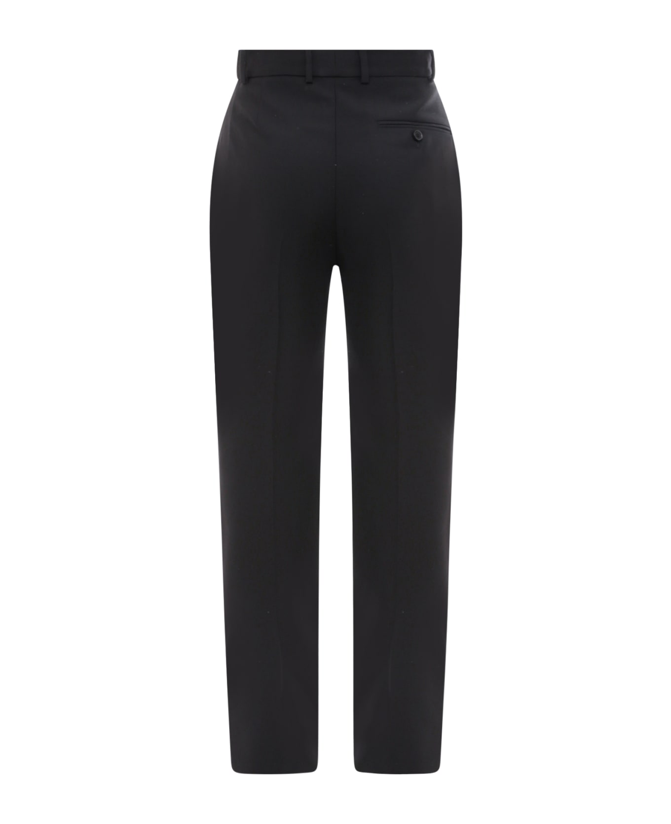 Alexander McQueen High-waist Plain Trousers - Black ボトムス