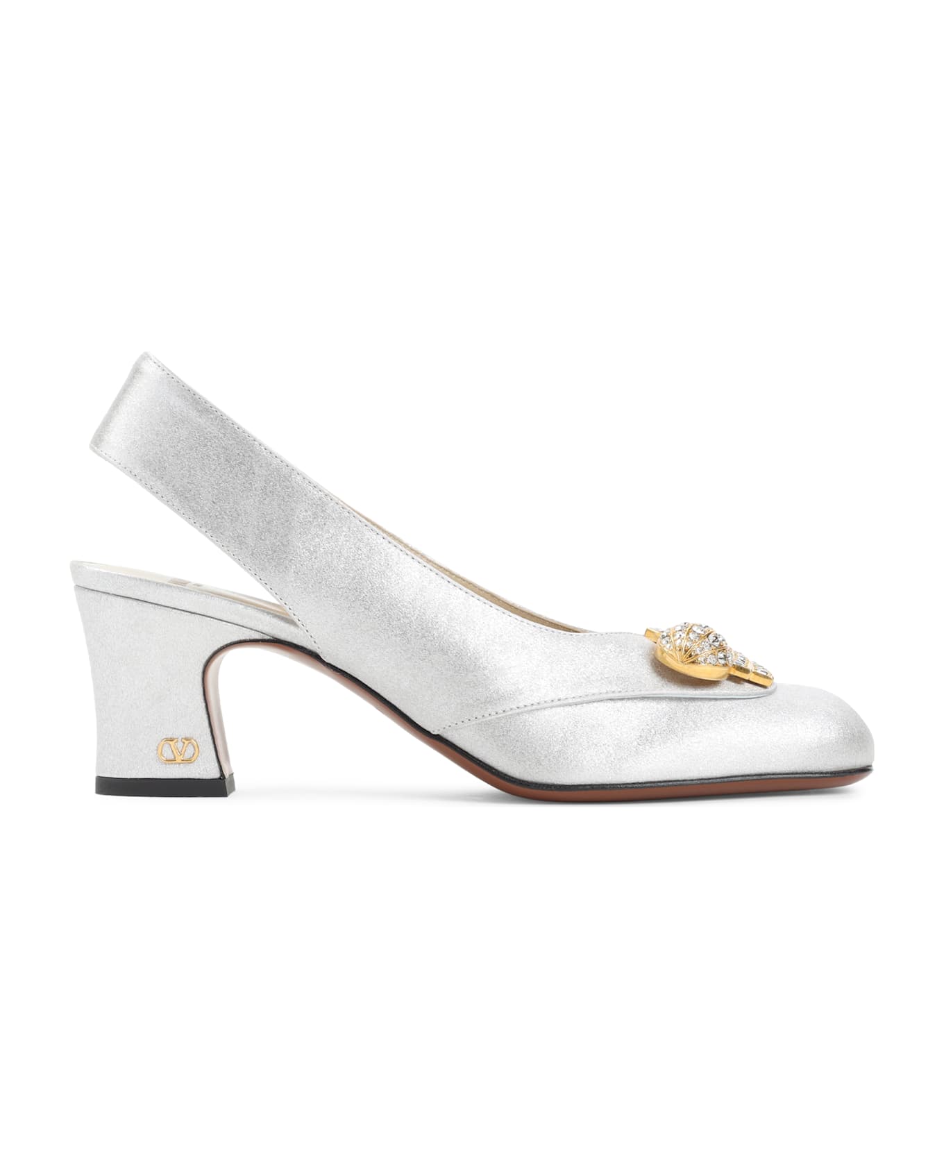 Valentino Garavani Adamantine T.60 Slingback - Silver
