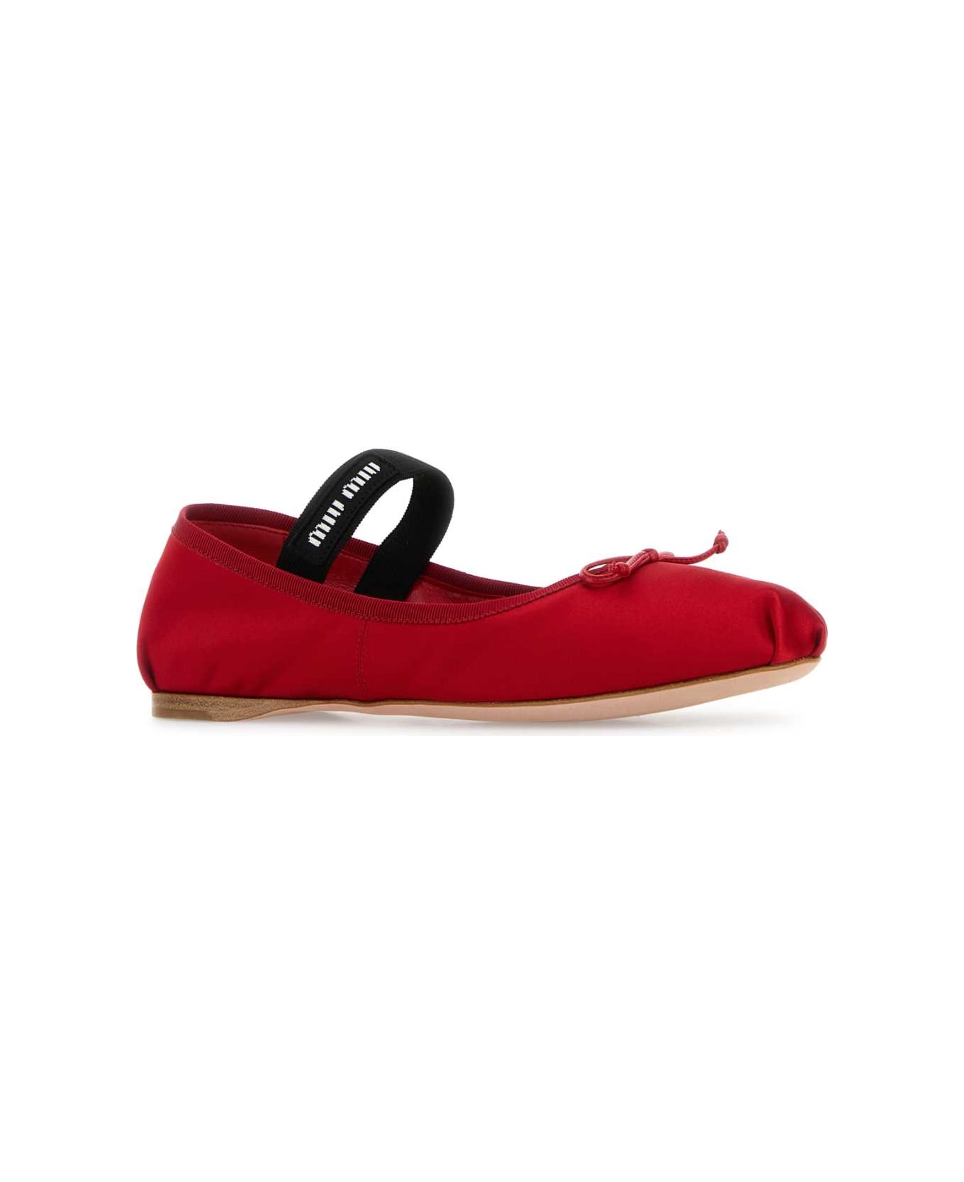 【関税&送料込】Miu Miu Red Satin Ballerinas Satin ballet flats in red - Miu Miu | Mytheresa