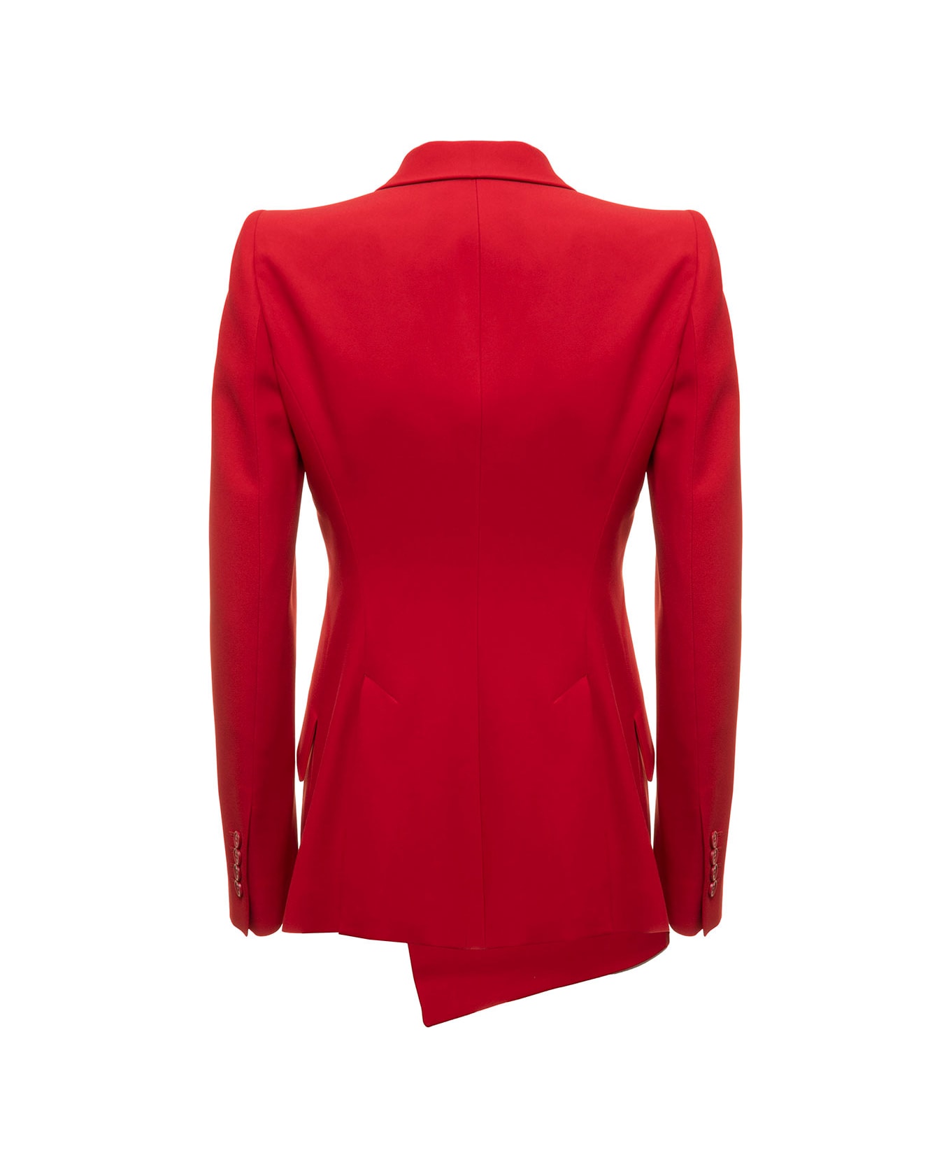 Alexander McQueen Asymmetrical Double-breasted  Red Wool  Jacket Alexander Mcqueen Woman - Red