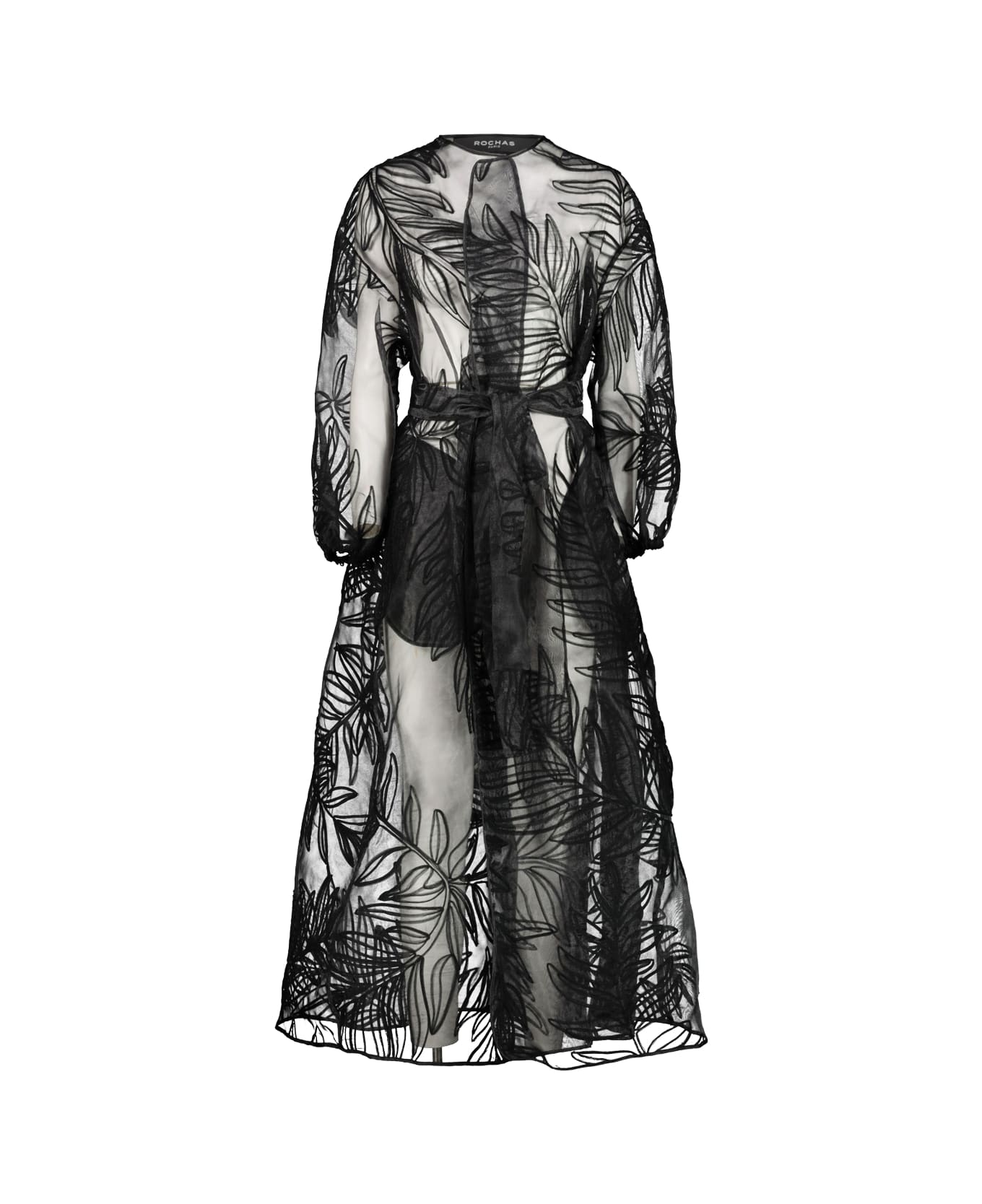 Rochas Opera Coat In Embroidered Organza