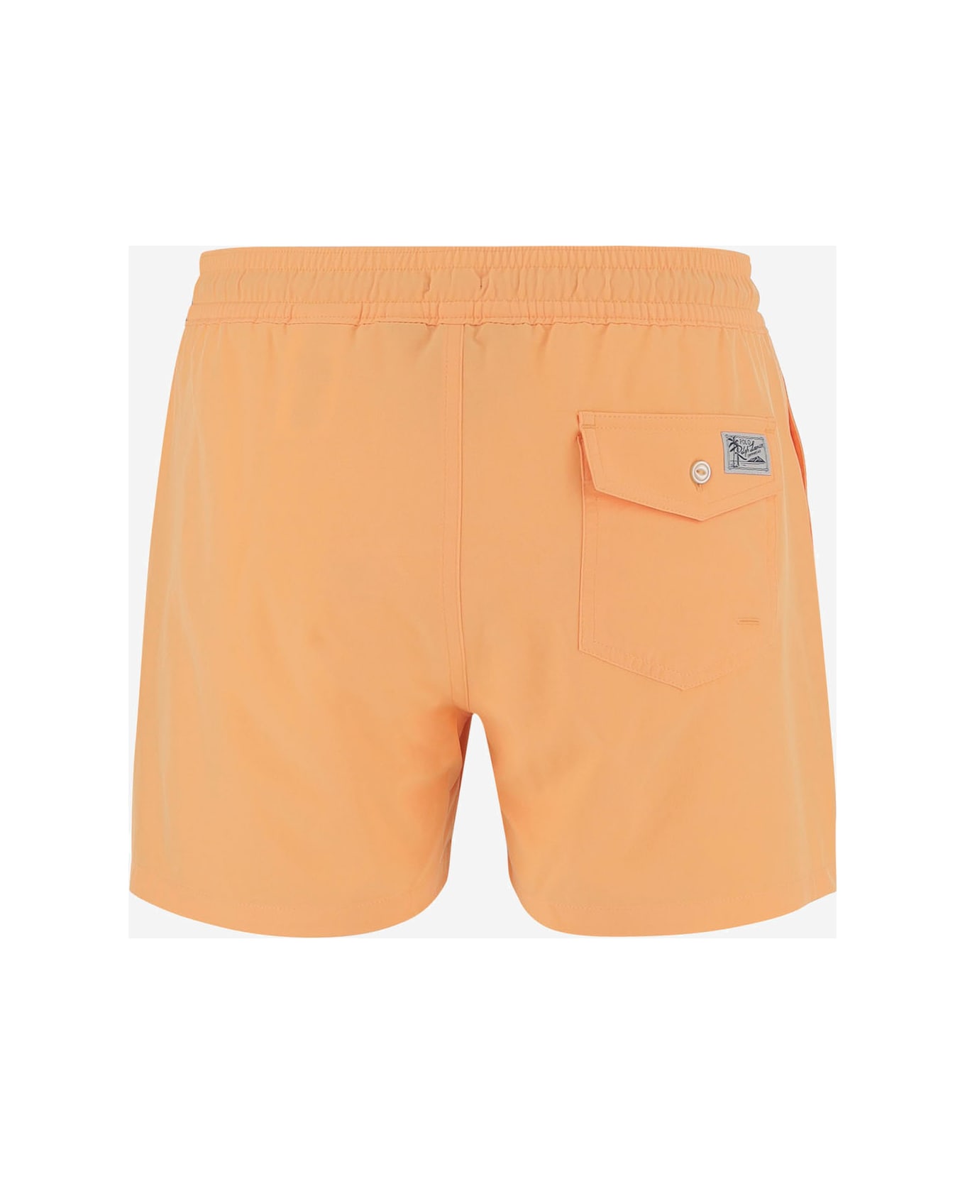 Polo Ralph Lauren Fluo Orange Stretch Polyester Swimming Shorts - KEYWESTORANGE