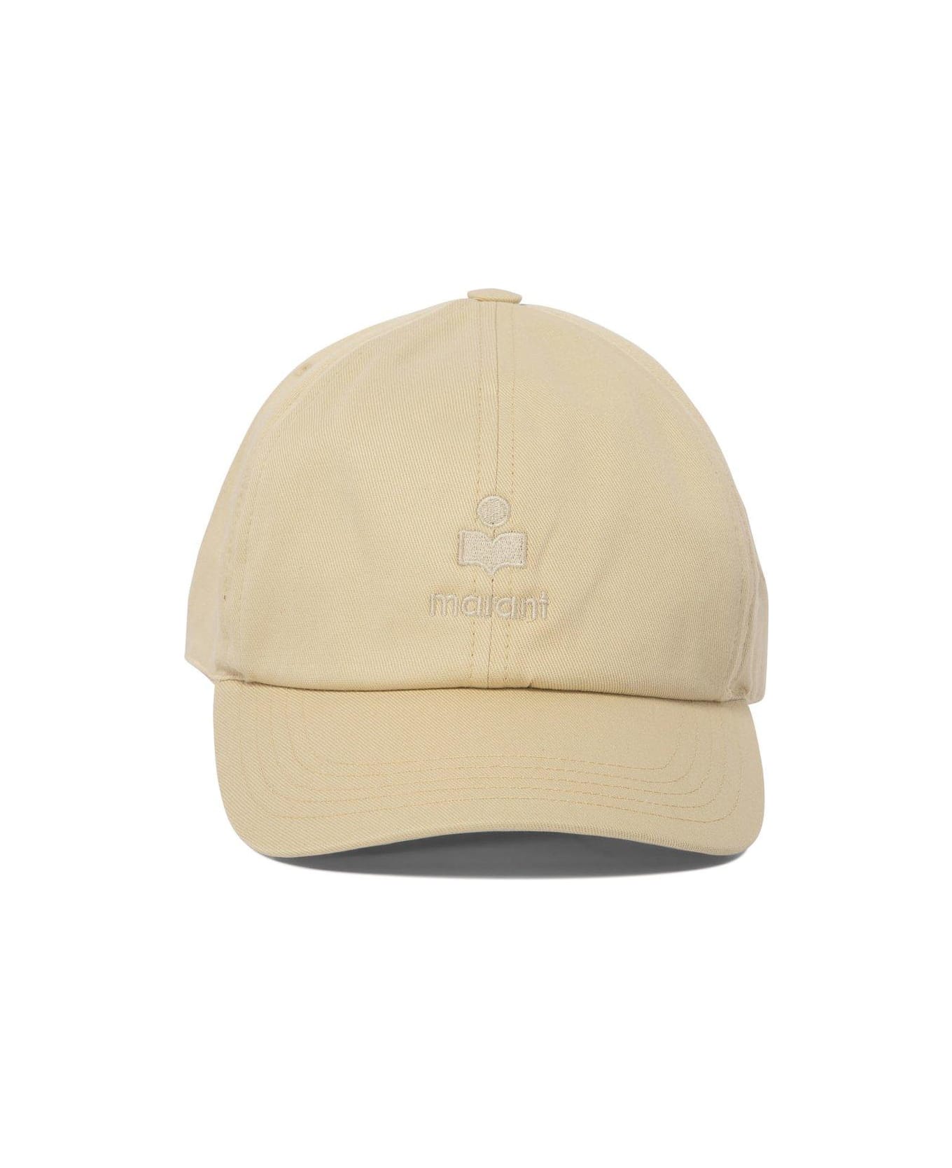 Isabel Marant Tomas Logo Embroidered Baseball Cap - Beige