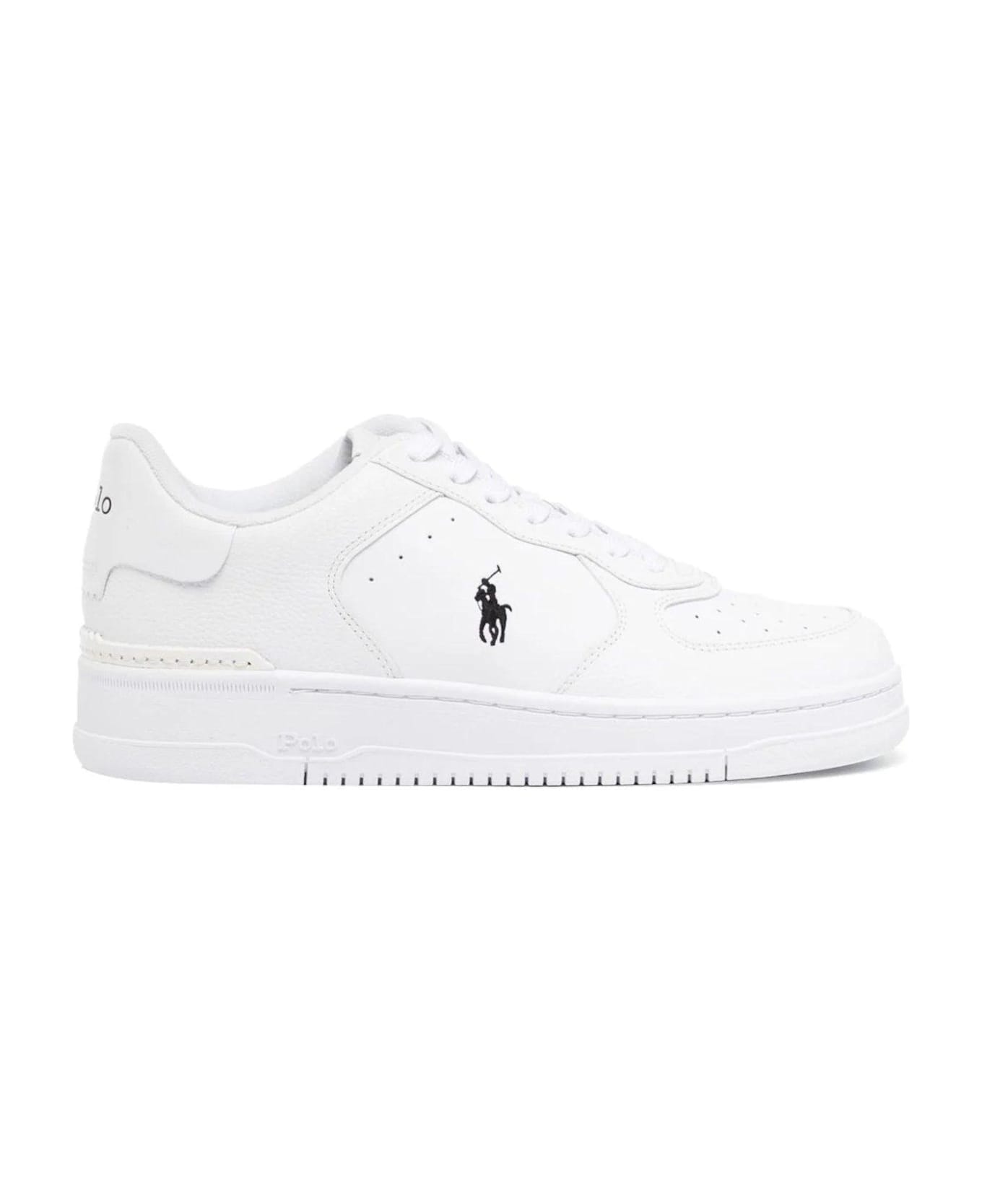 Ralph Lauren Masters Court Low-top Sneakers - White/black