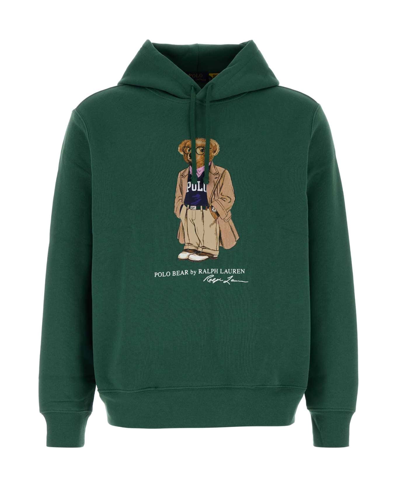 Polo Ralph Lauren Green Cotton Blend Sweatshirt - PF25WASHEDFORESTHRTG