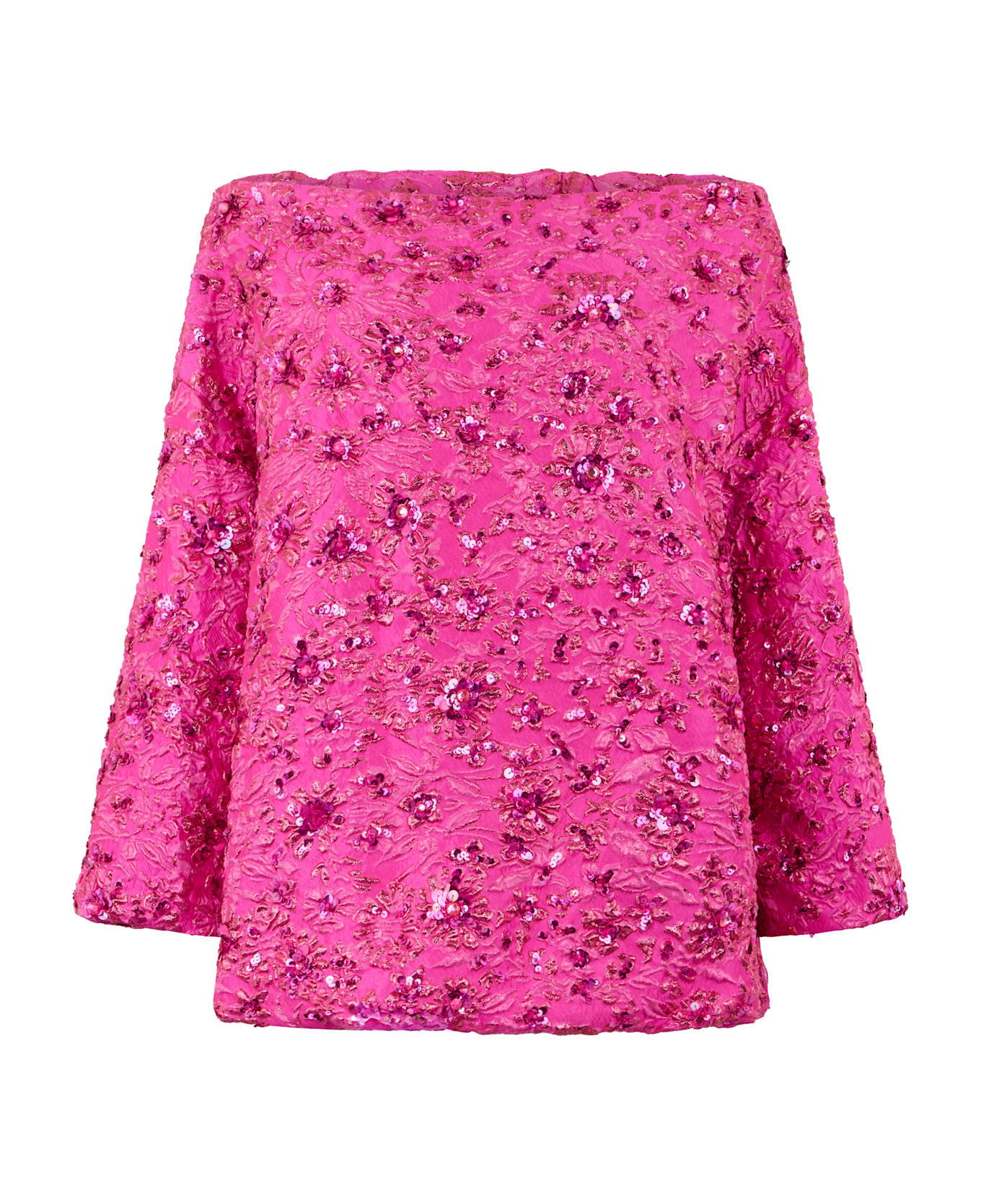 Valentino Garavani Blouse With Floral Embroidery - Fuchsia