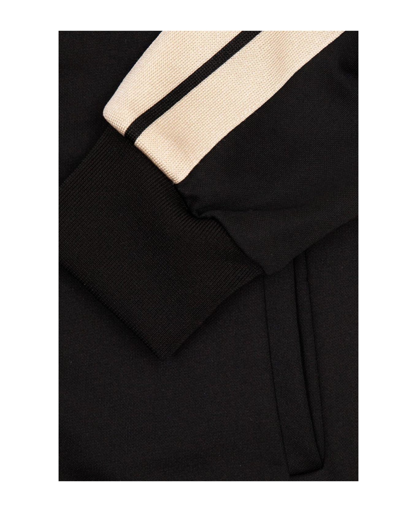 Palm Angels Contrast-stripe Zipped Track Jacket - Black Off コート＆ジャケット