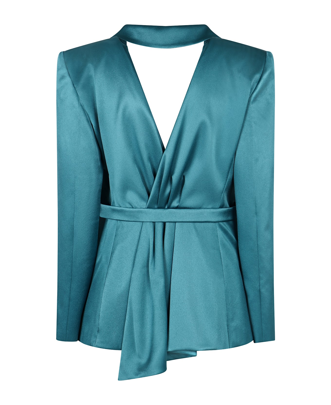 Alberta Ferretti Single-breasted Two-button Blazer - turquoise
