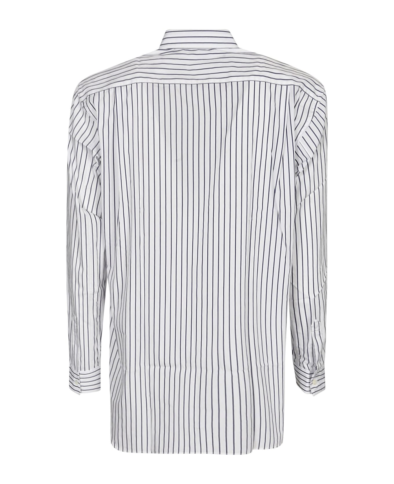 Comme des Garçons Patched Pocket Striped Shirt - . シャツ