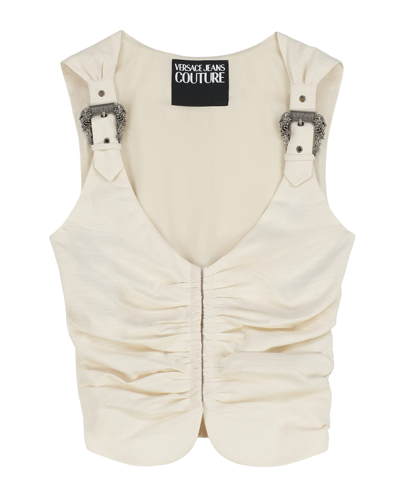 Versace Jeans Couture Cotton Top - panna
