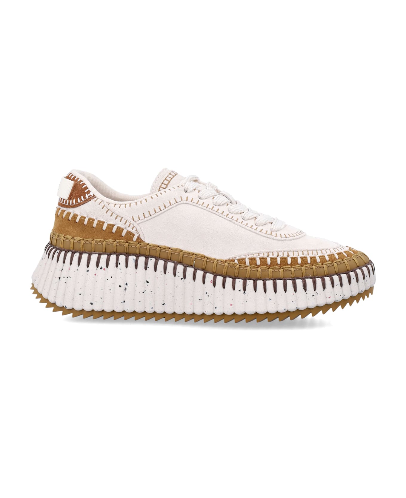 Chloé Nama Sneaker - WHITE + BROWN