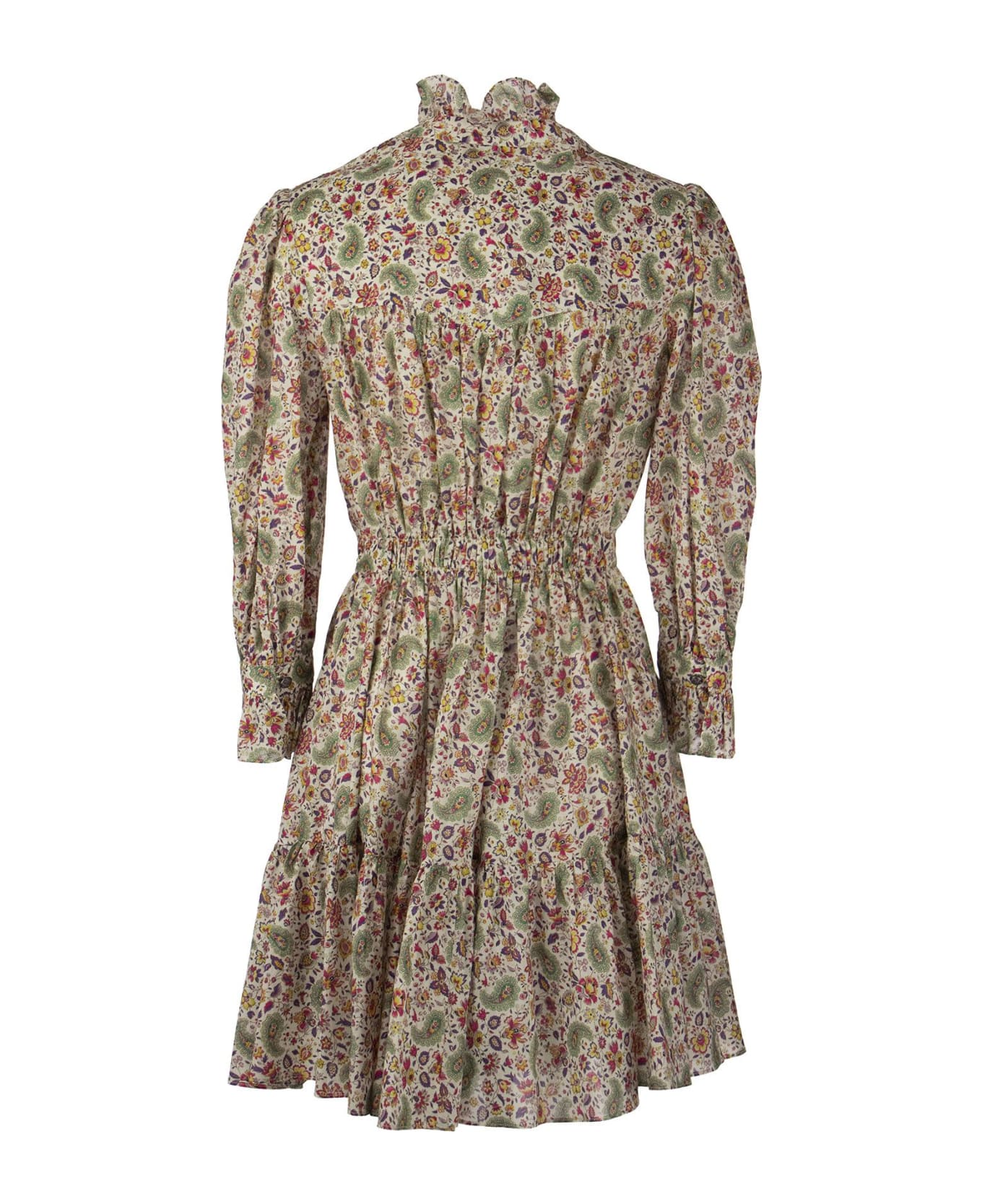 Etro Short Cotton Floral Paisley Dress - Multicolor