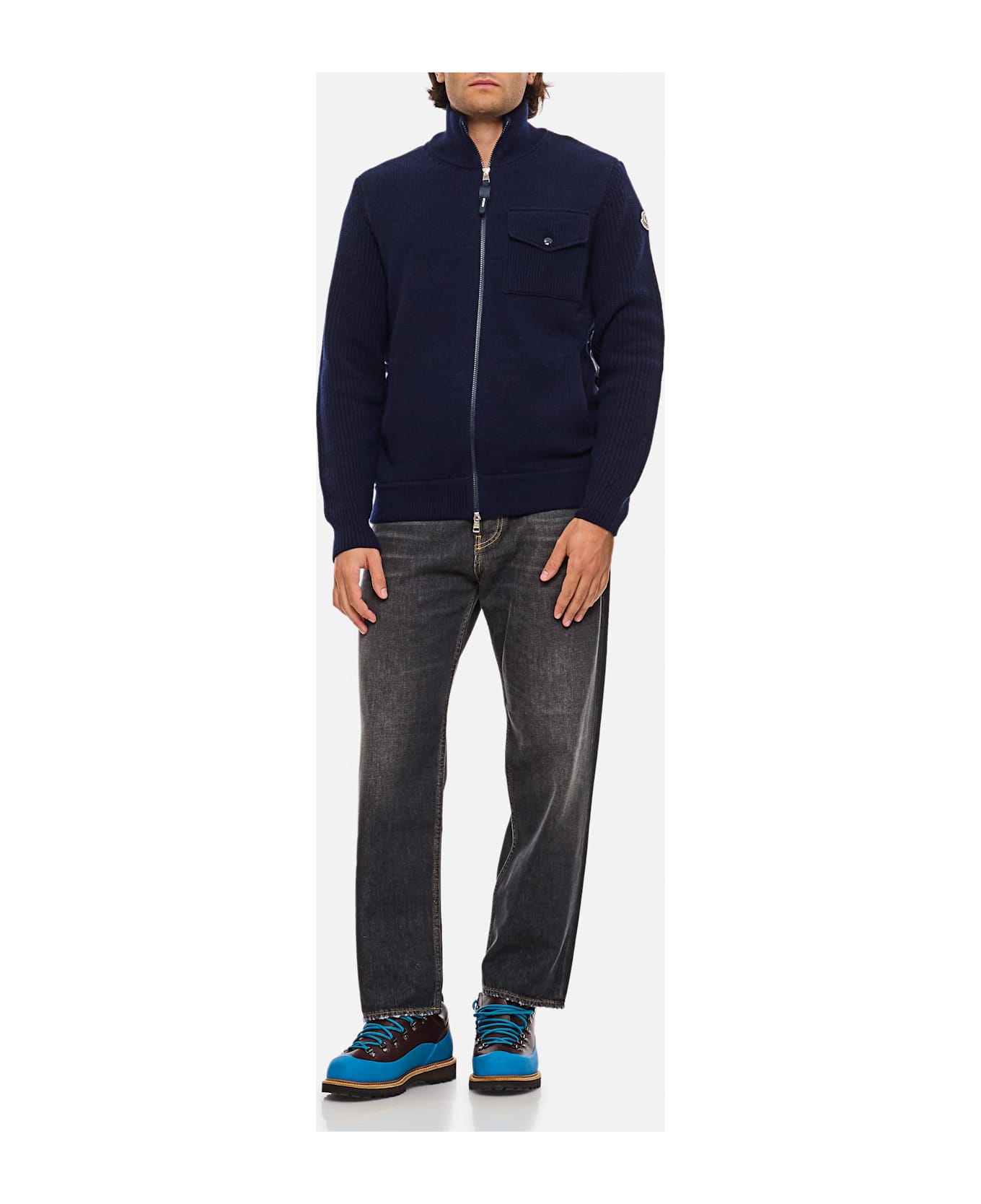 Moncler Zip Up Jacket - Blue