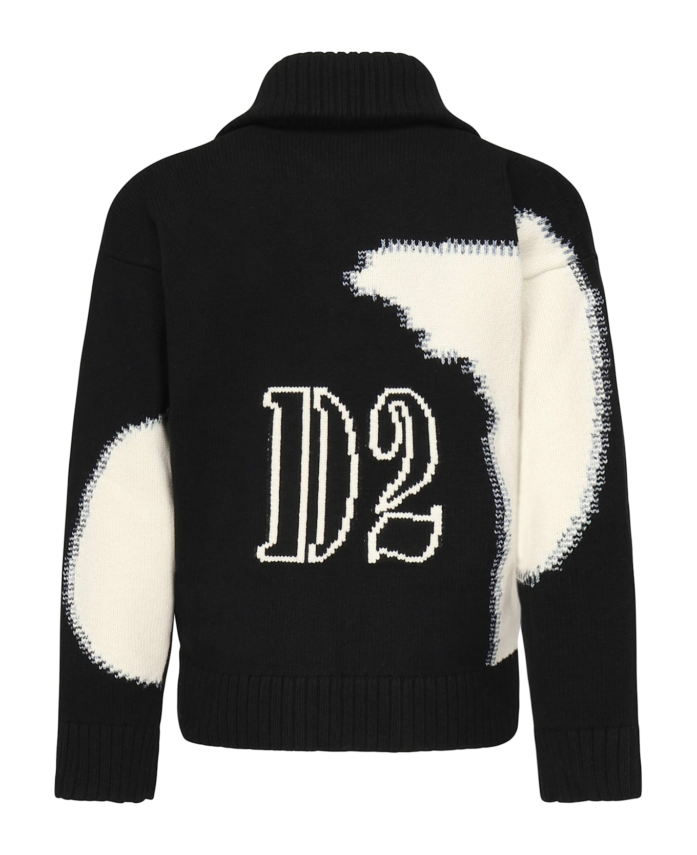 Dsquared2 'fake Stitch' Cardigan - Black & white