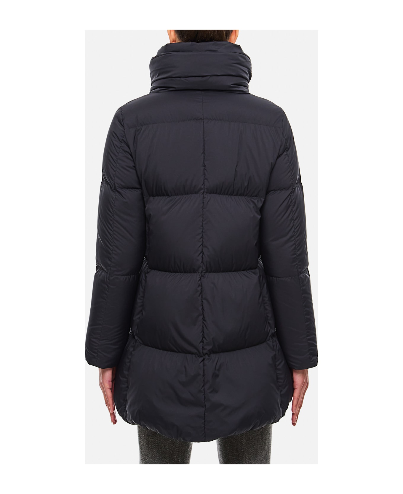 Herno A-shape In Ecoage Puffer Jacket - Black