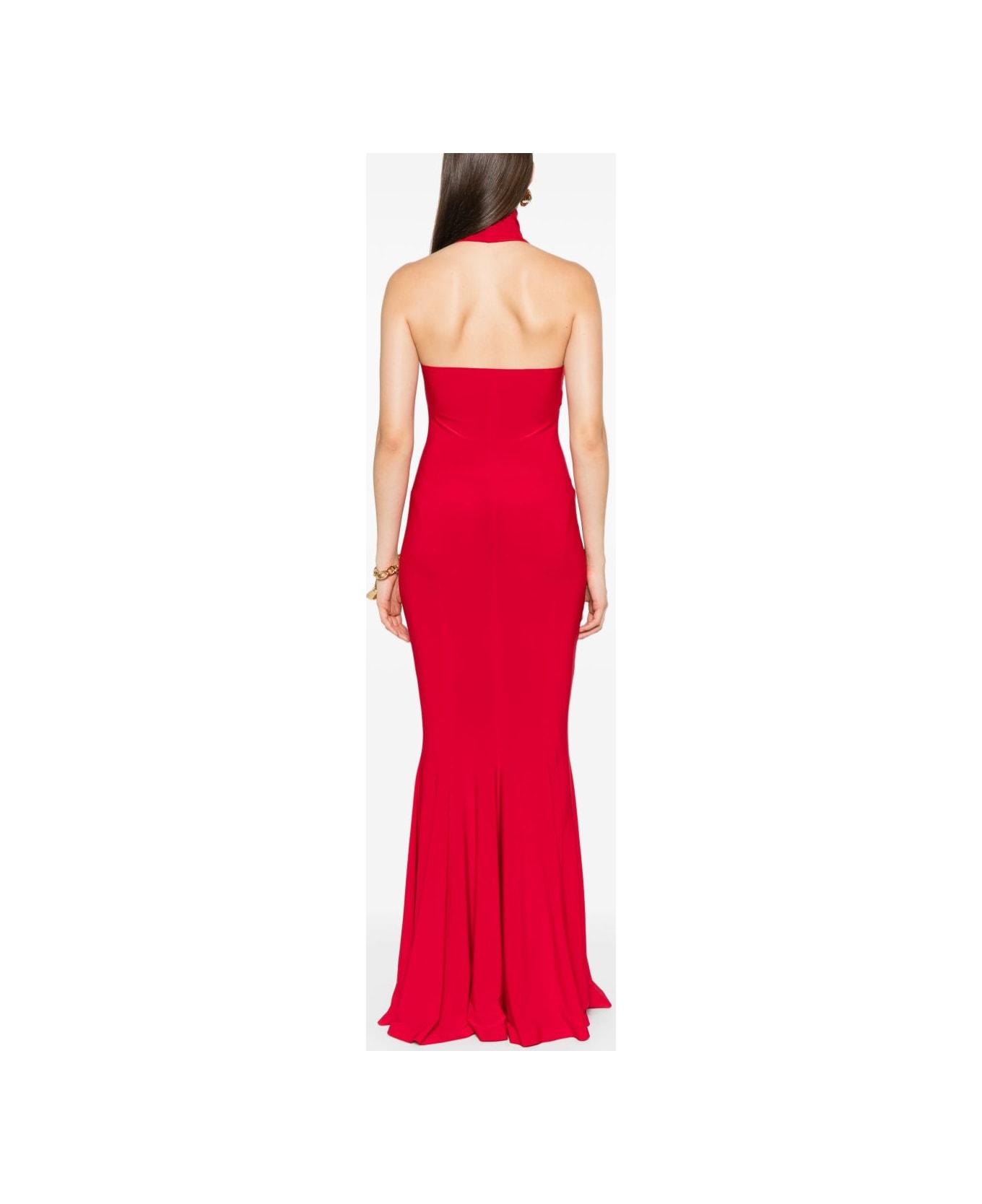 Norma Kamali A-line Dress With Halterneck - Red