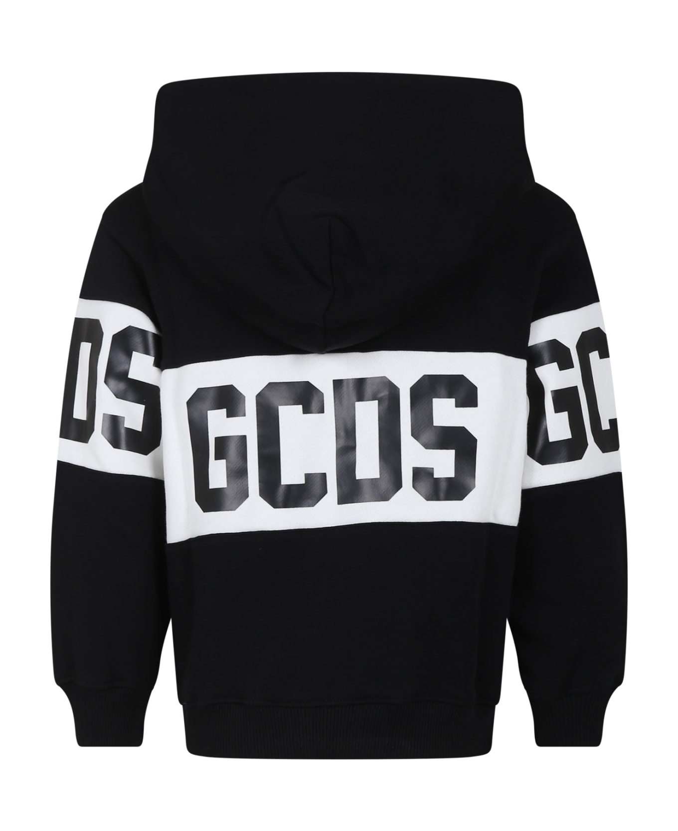 GCDS Mini Black Sweatshirt For Kids With Logo - Black