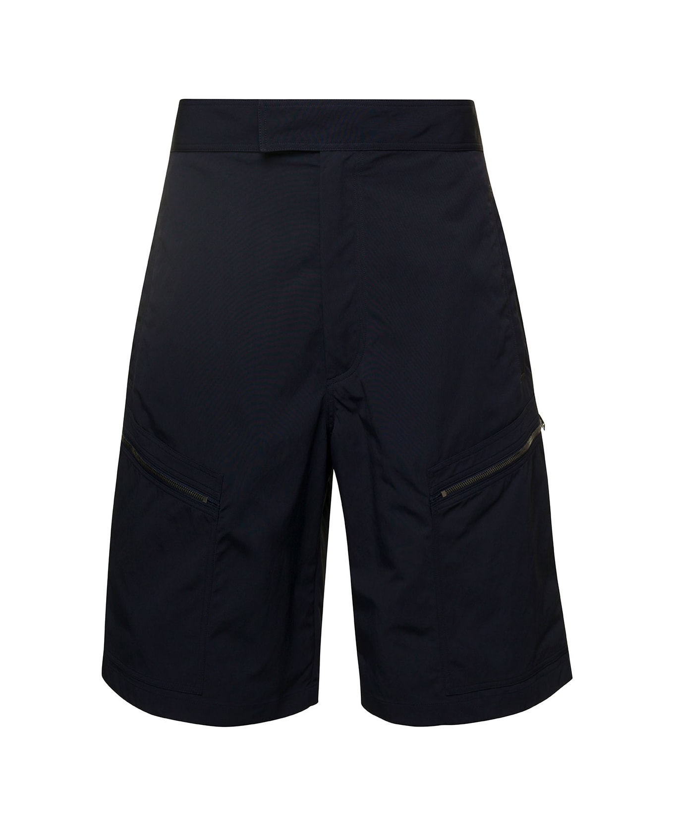 Bottega Veneta Black Bermuda Shorts With Zip Pockets Black In Polyamide Man - MIDNIGHT BLUE ショートパンツ