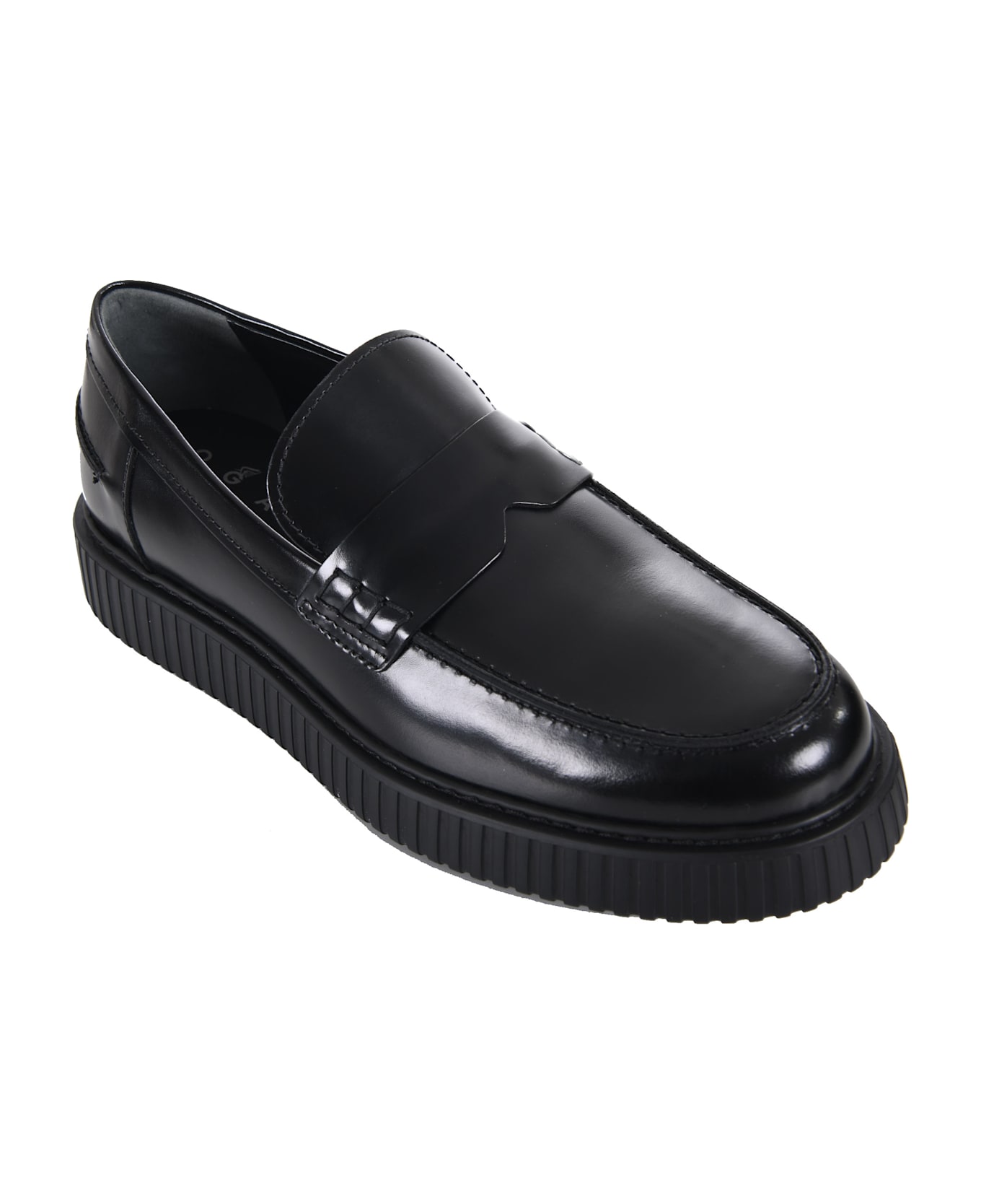 Hogan Front Mask Flat Shoes - Black