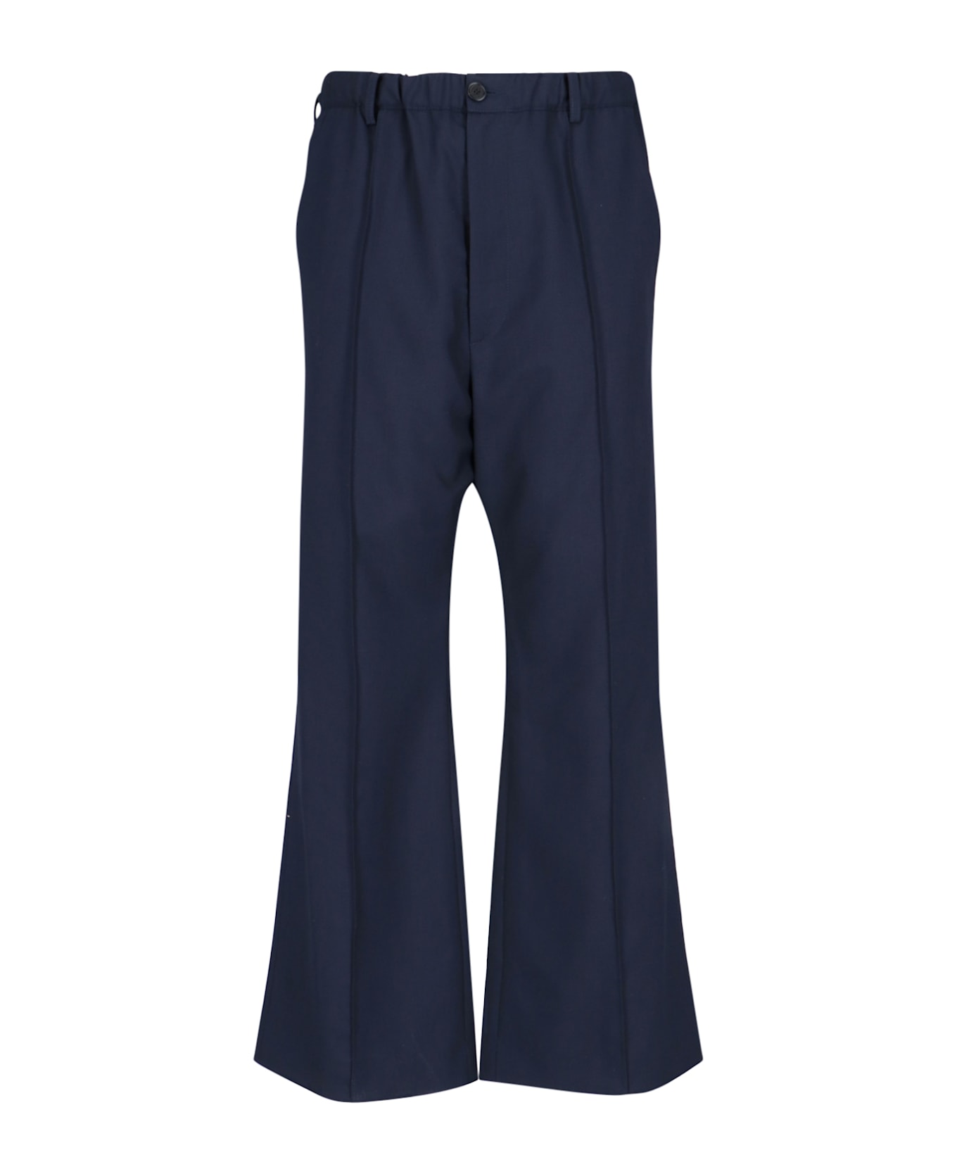 Marni Virgin Wool Bootcut Pants - BLUBLACK