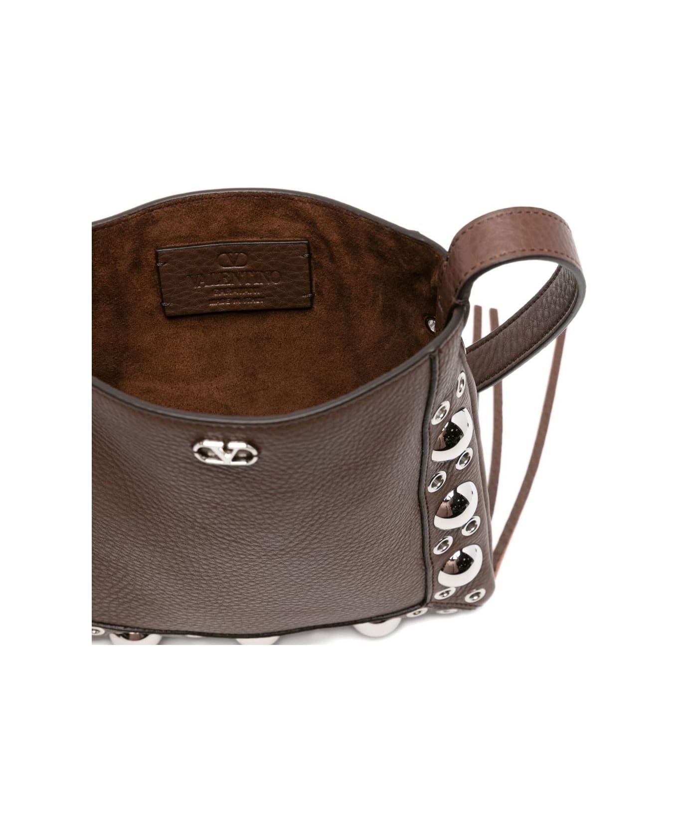 Valentino Garavani Nellcote Small Leather Crossbody Bag - Brown