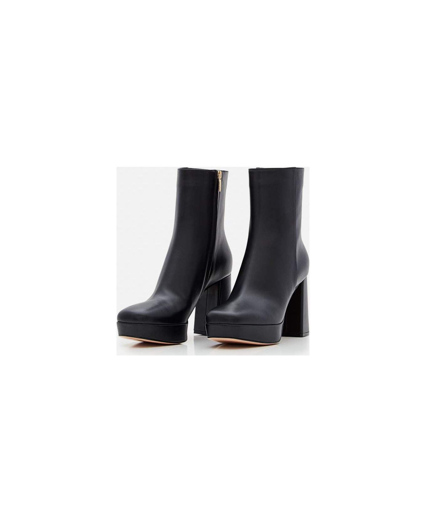 Gianvito Rossi Daisen Heeled Leather Boots - Black