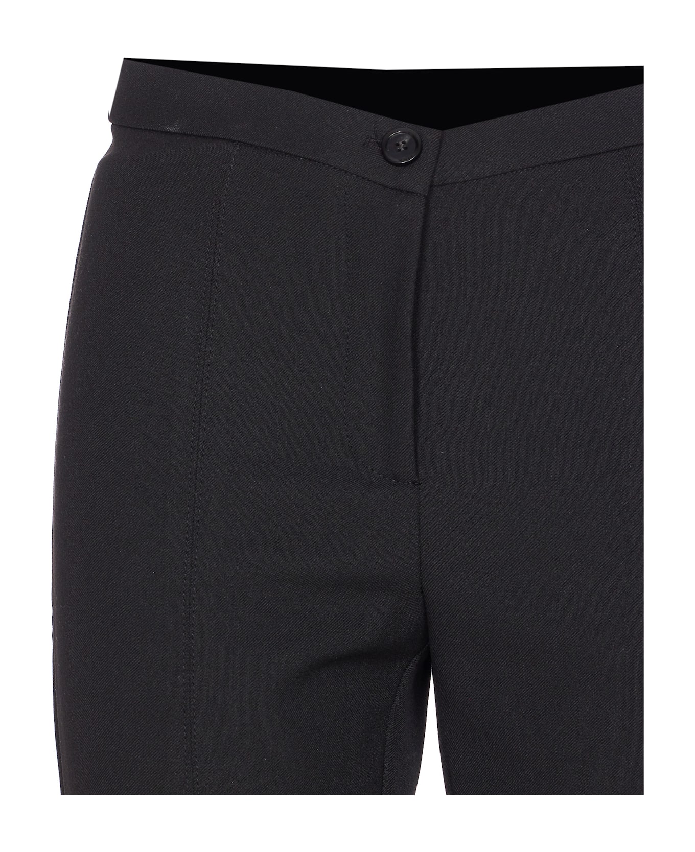Pinko Pietanze Skinny Trousers With Adjustable Bottom - Black