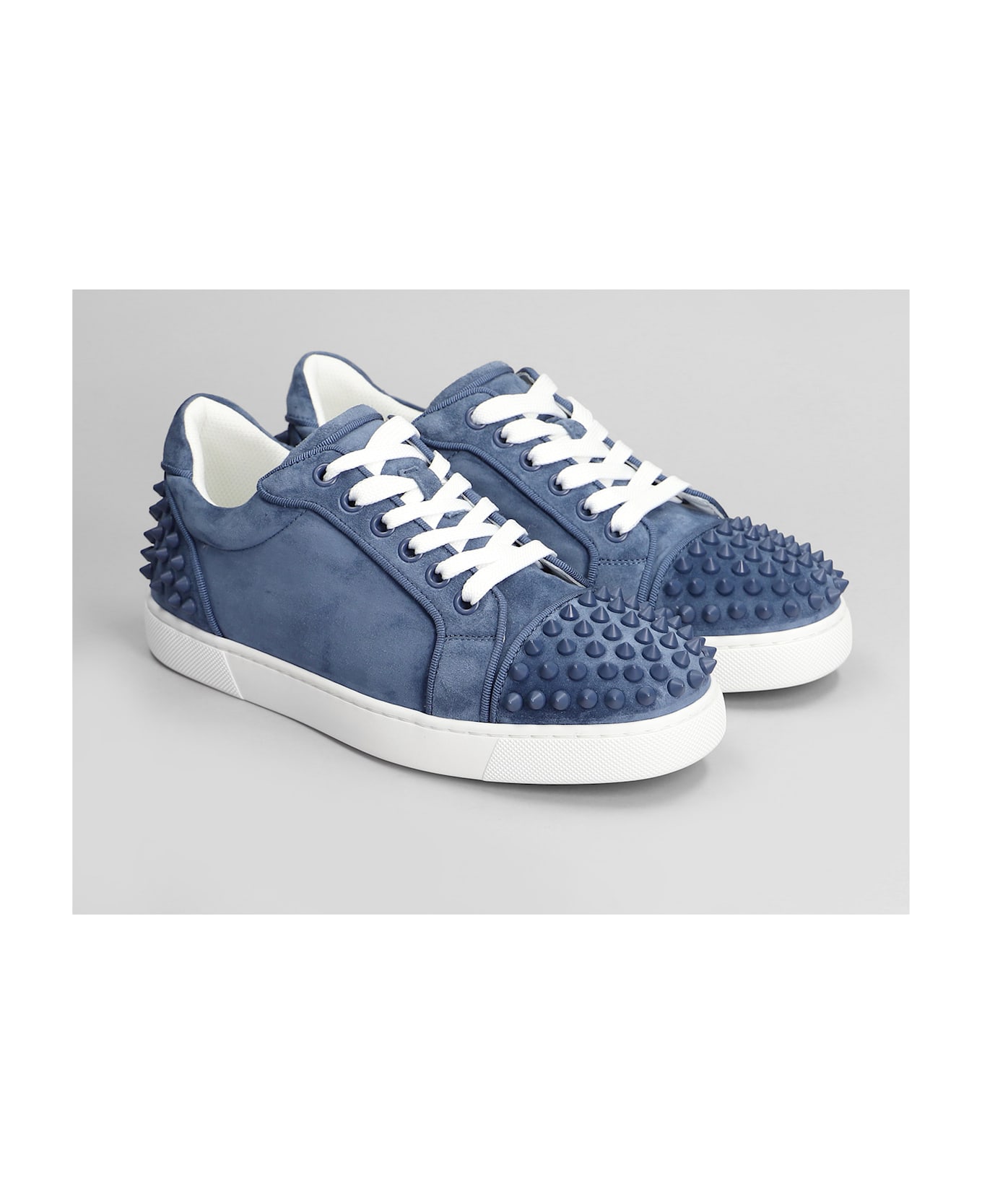 Christian Louboutin Vieira 2 Orlato Sneakers In Blue Suede - blue