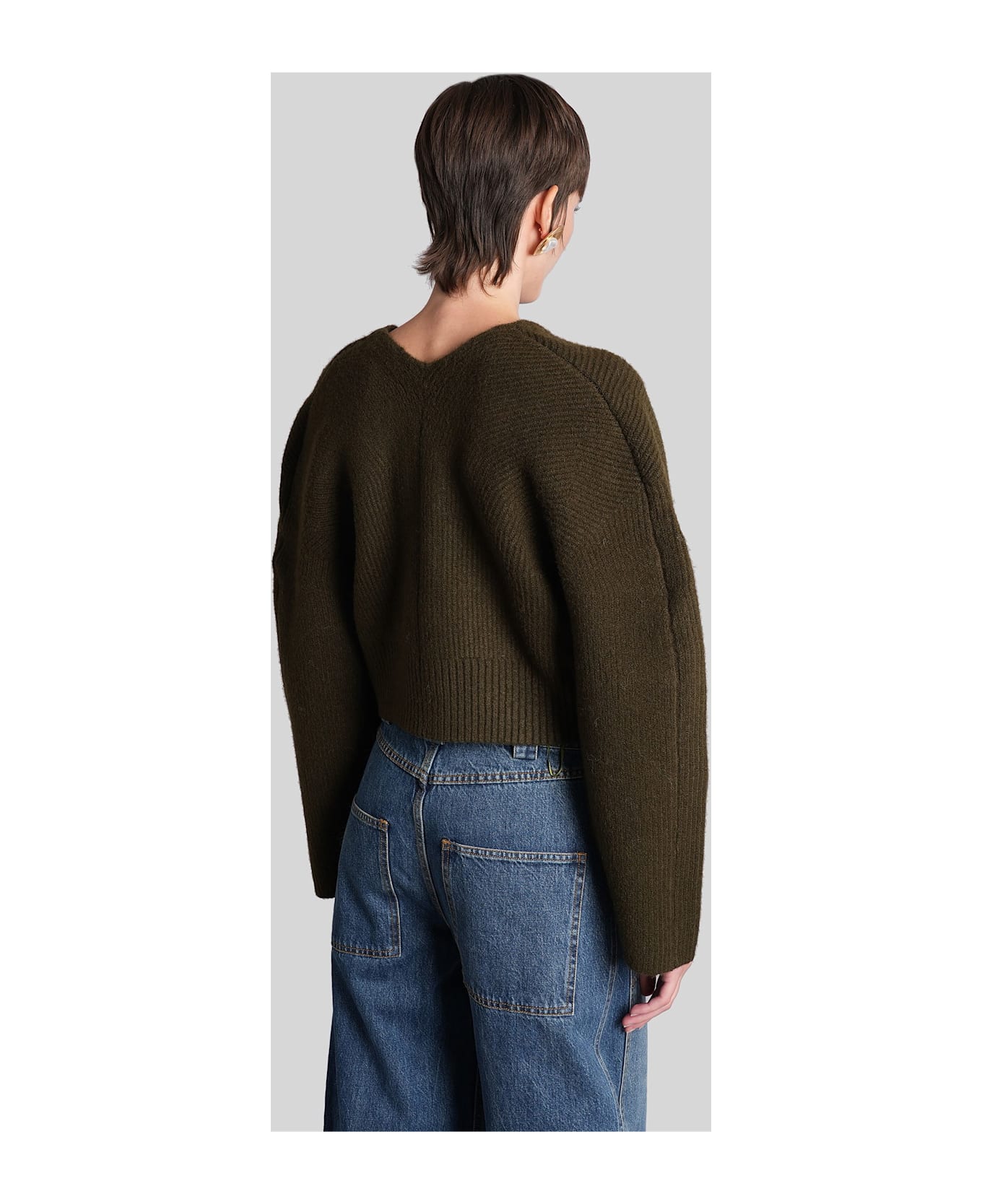 Cult Gaia Mayalu Cardigan In Green Acrylic - green