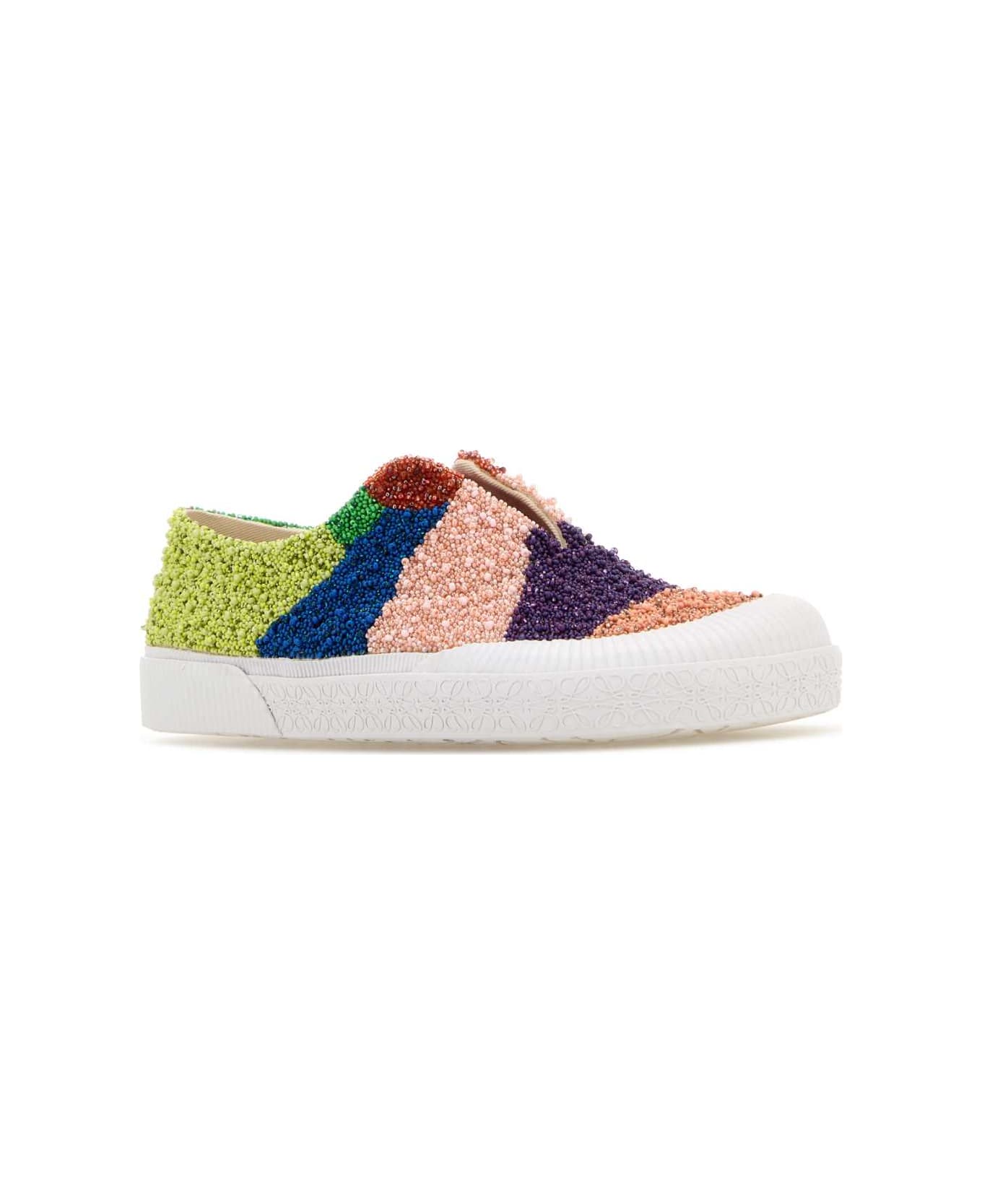 Loewe Embellished Fabric Terra Vulca Slip On - MULTICOLOR