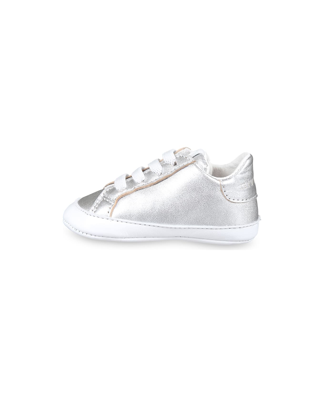 Givenchy Silver Sneakers For Baby Girl With Iconic 4g Motif - Silver