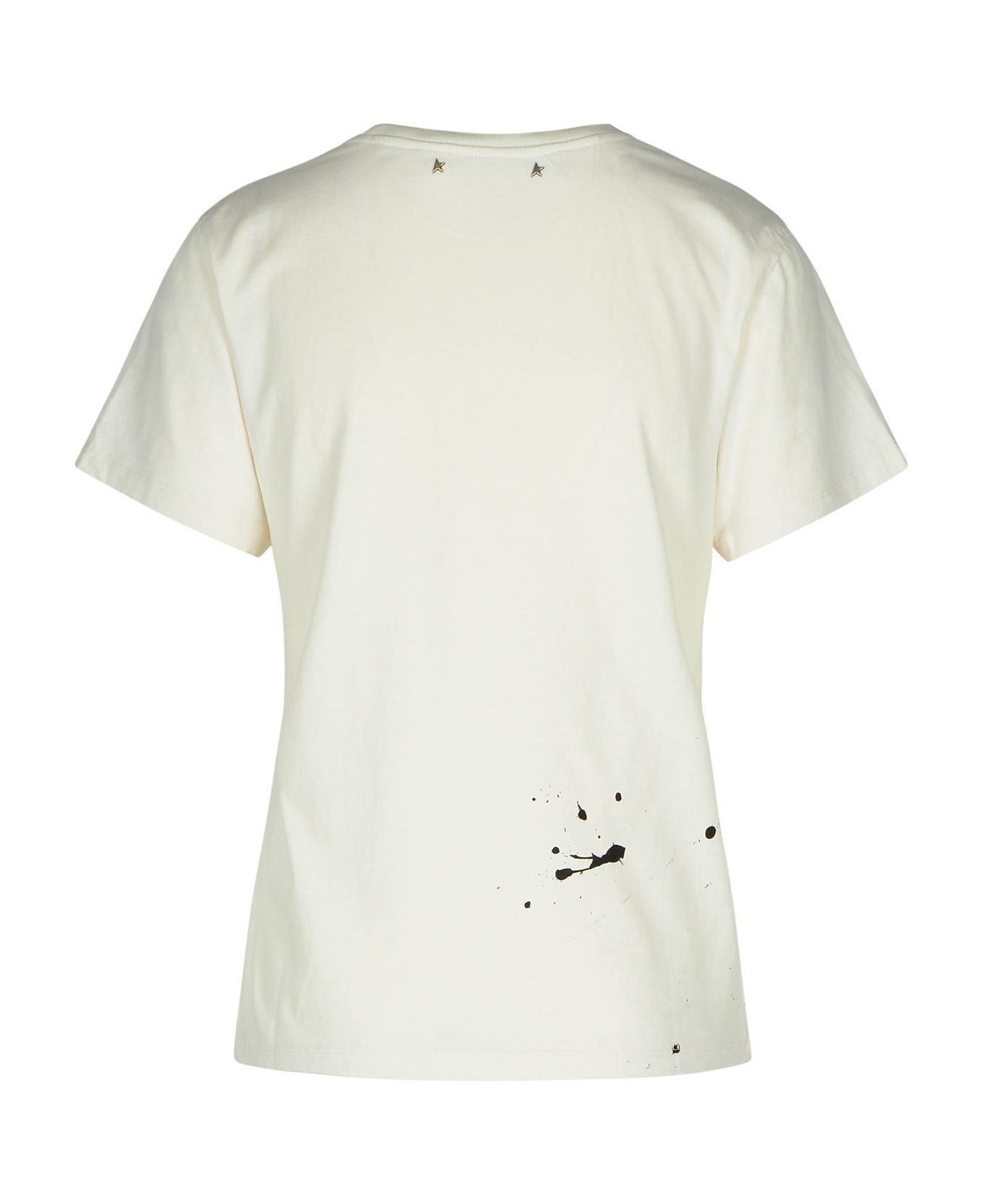 Golden Goose Ivory Cotton T-shirt - Ivory