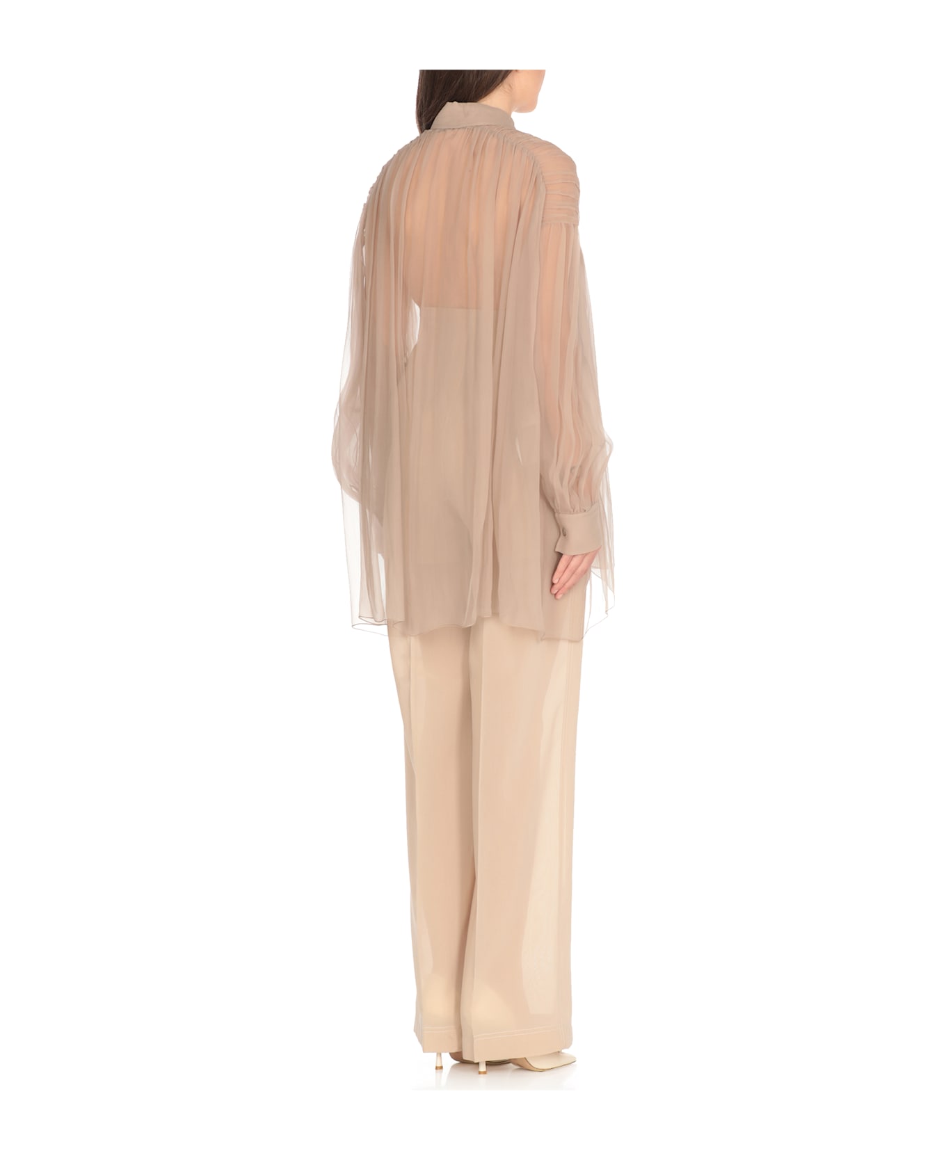 Alberta Ferretti Silk Shirt - Beige