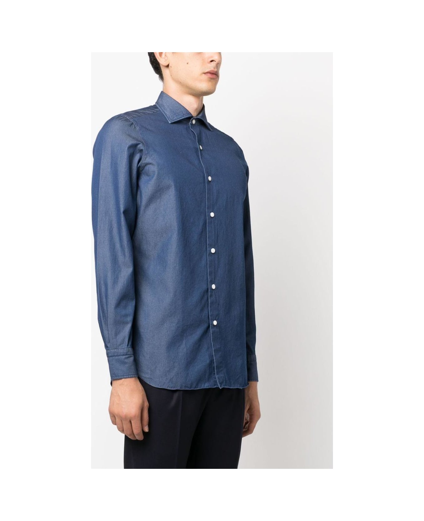 Finamore Button-up Shirt - Blue