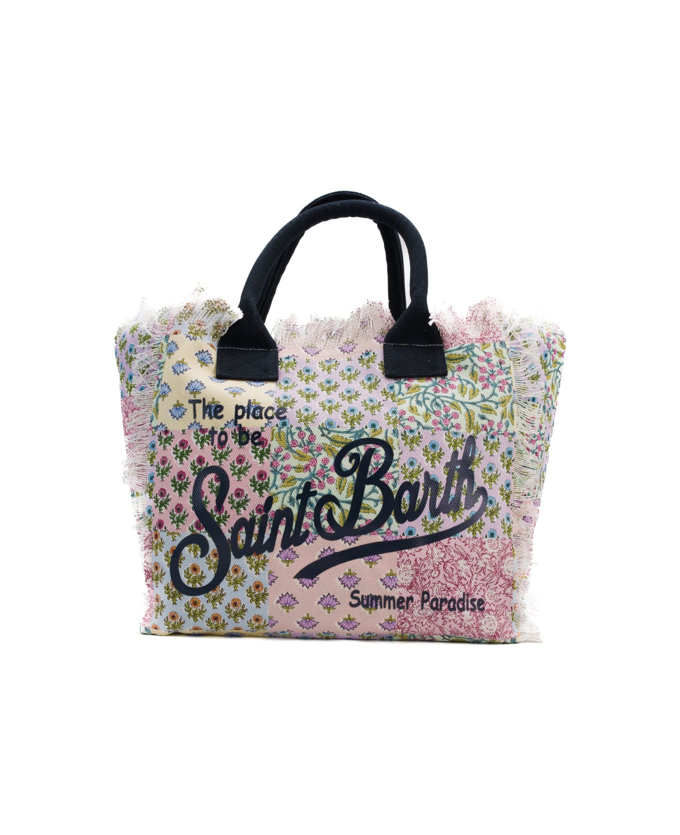 MC2 Saint Barth Vanity Radical Patch Bag In Canvas - Rosa トートバッグ