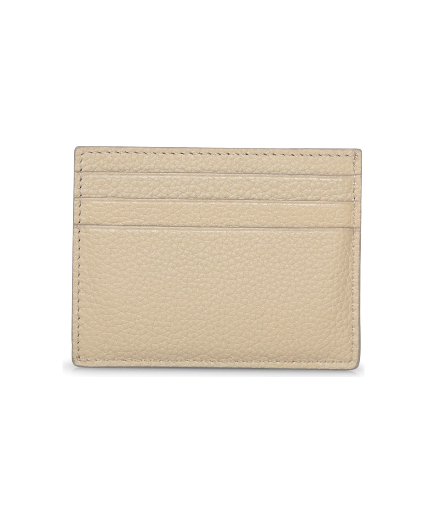 Tom Ford Leather Beige Card Holder - Beige