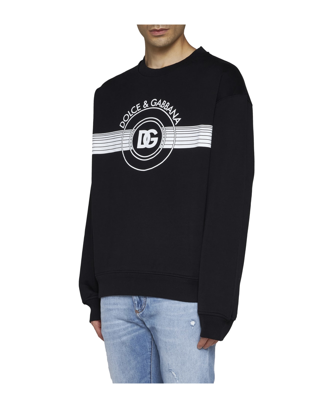 Dolce & Gabbana Cotton Crew-neck Sweatshirt - black