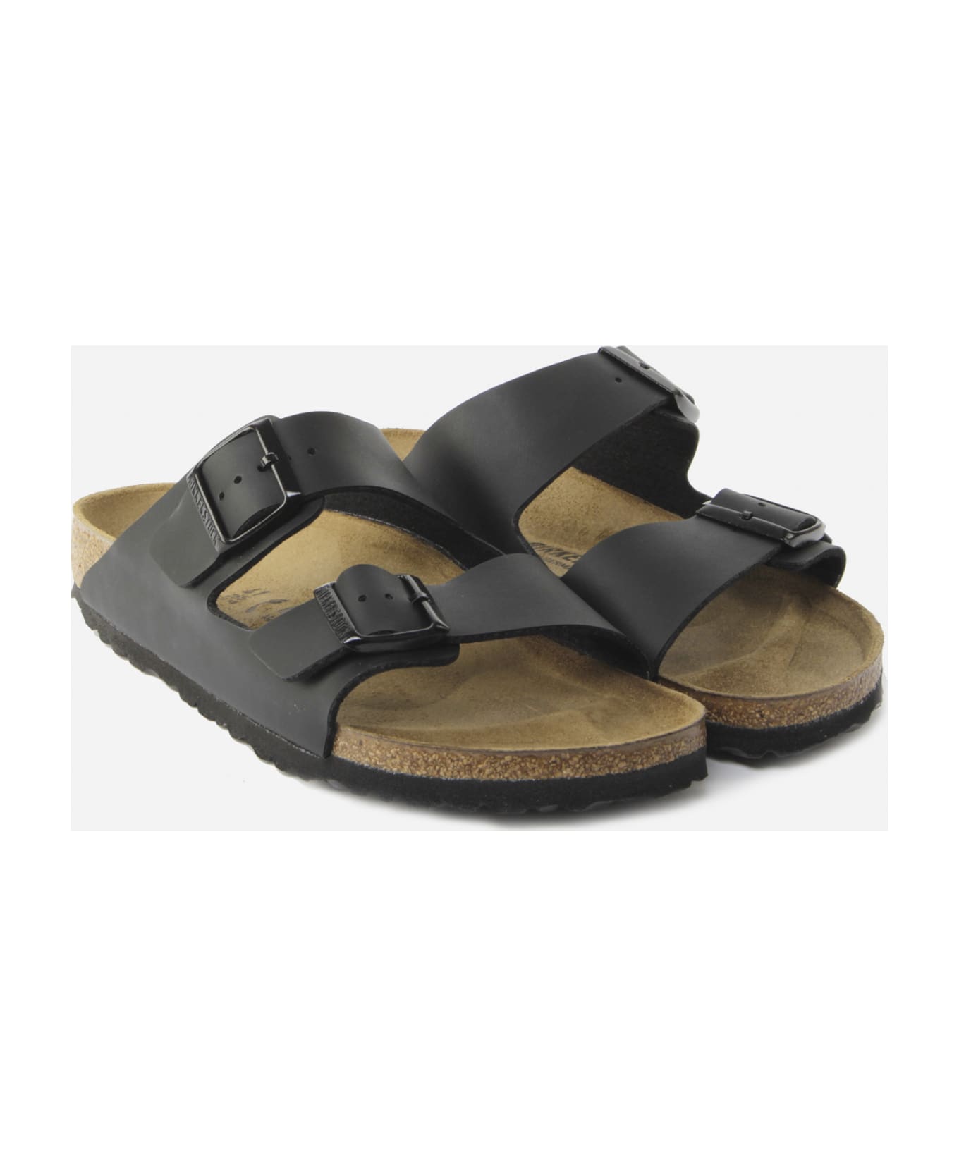 Birkenstock Leather Sandals With Double Strap - Black