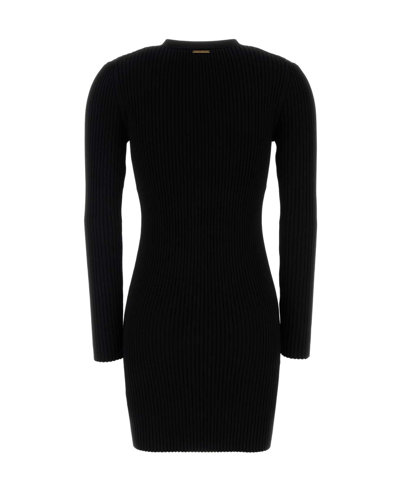 Michael Kors Black Stretch Viscose Blend Dress - BLACK