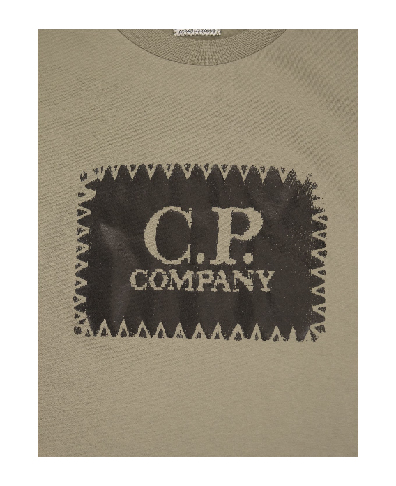 C.P. Company T-shirt With Logo Print On Chest - Green