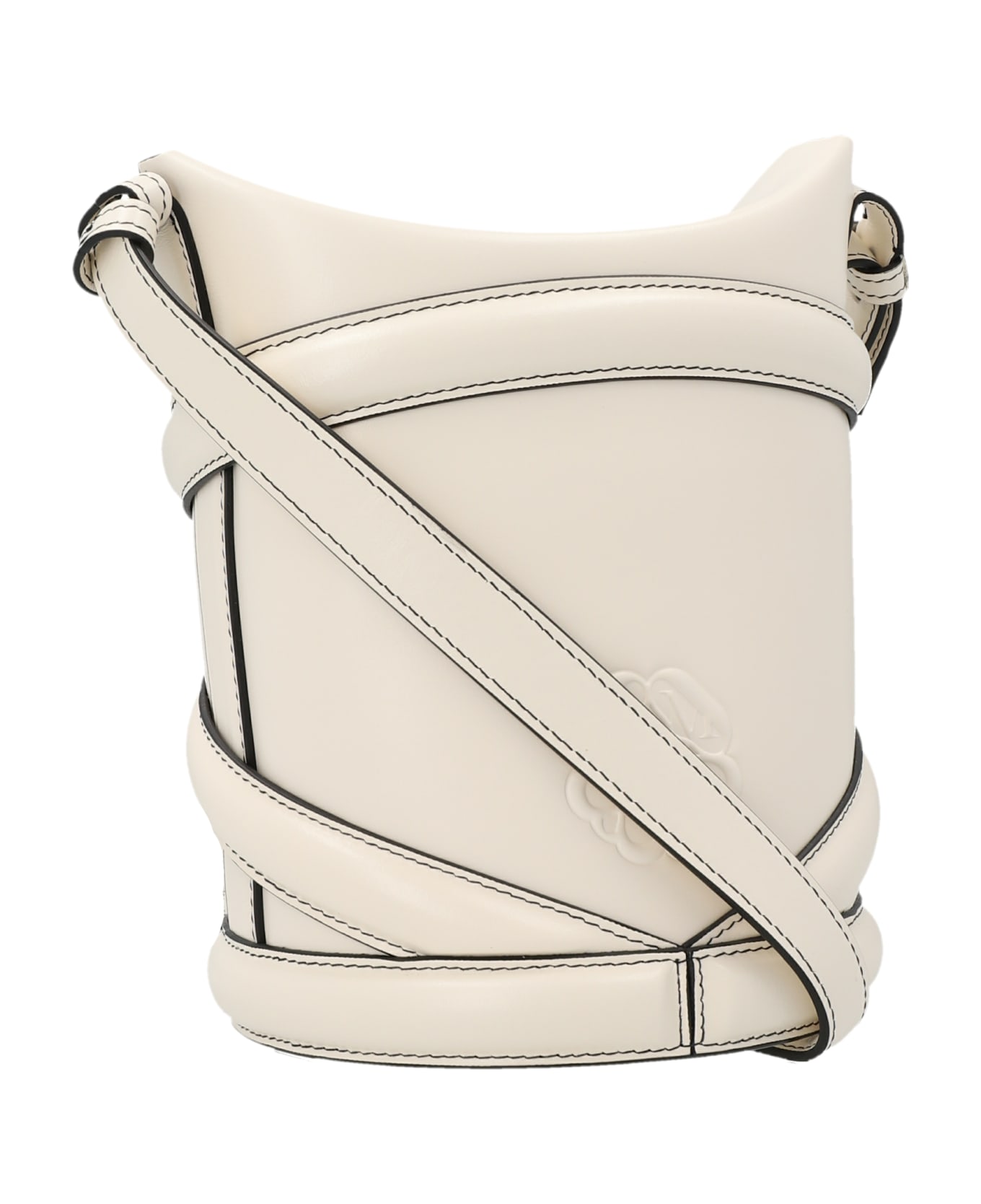 Alexander McQueen 'the Curve' Small Bucket Bag - White