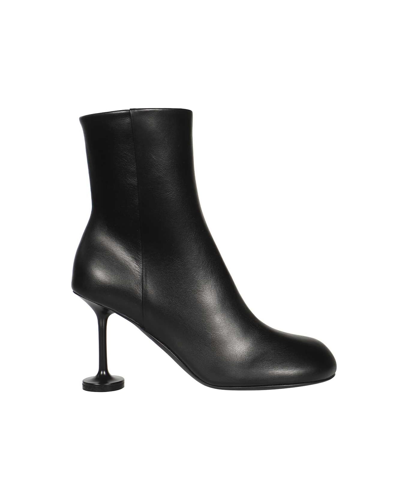 Balenciaga Leather Ankle Boots - black