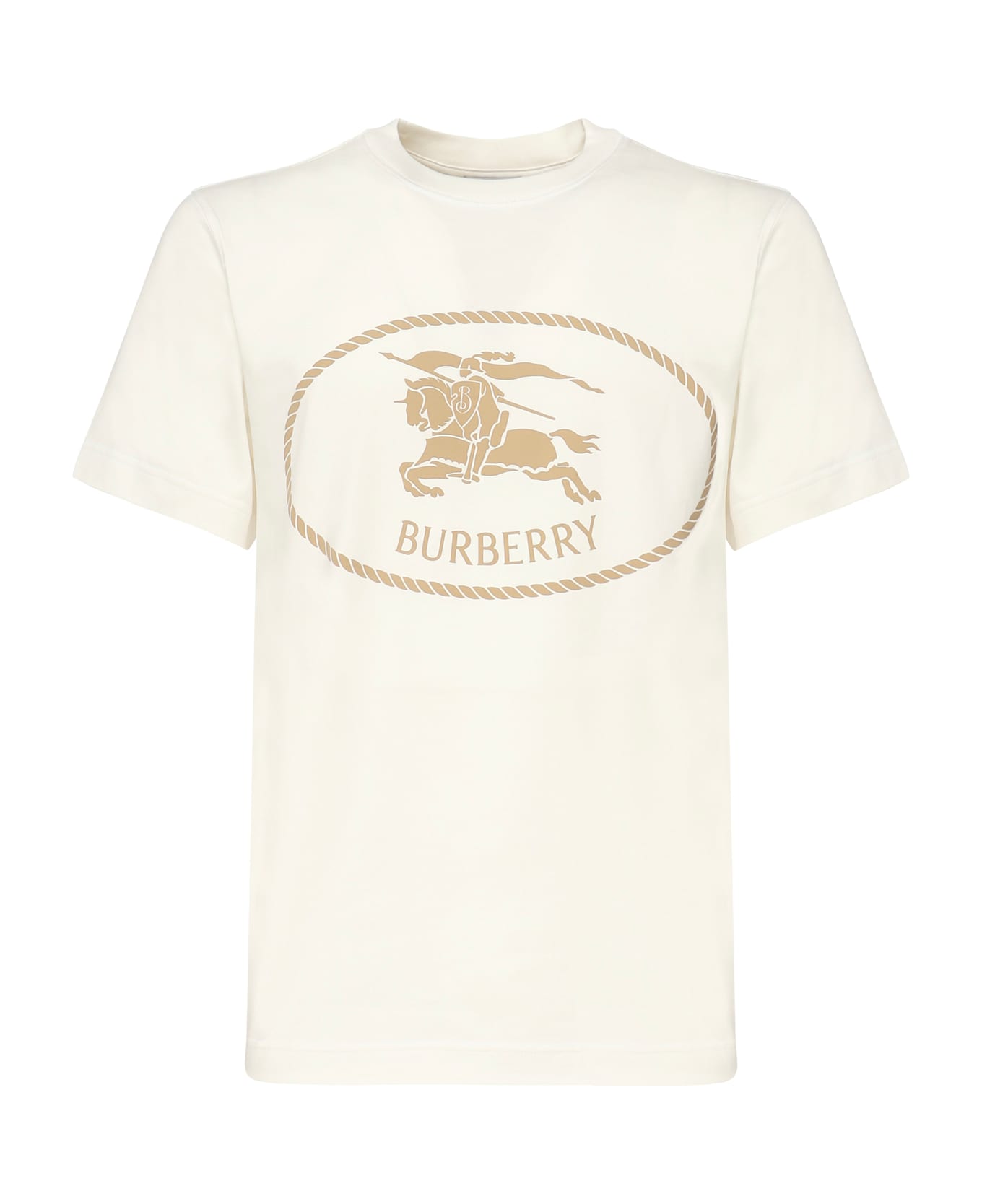 Burberry Knight Stamp Cotton T-shirt - White