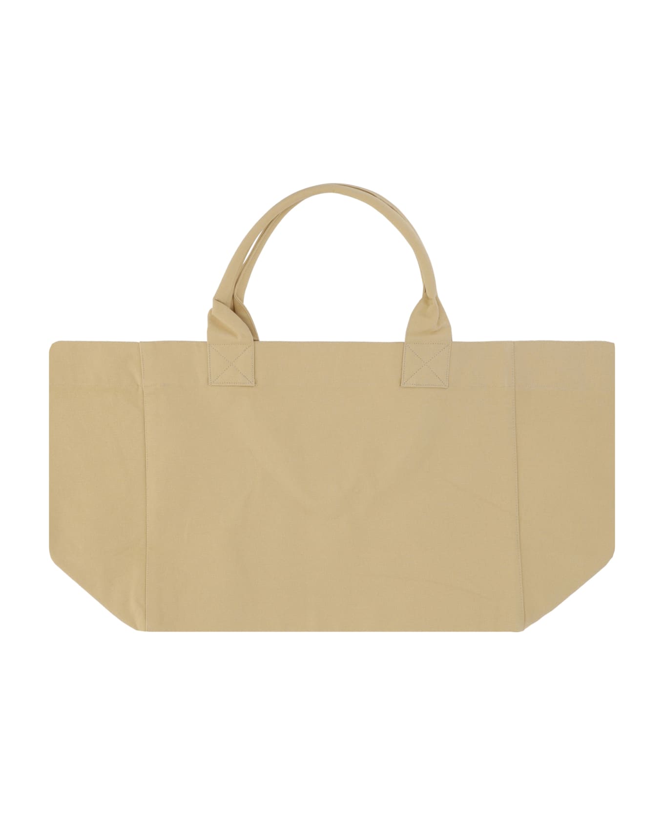 Ganni Shopper Xxl Handbag - Beige トートバッグ