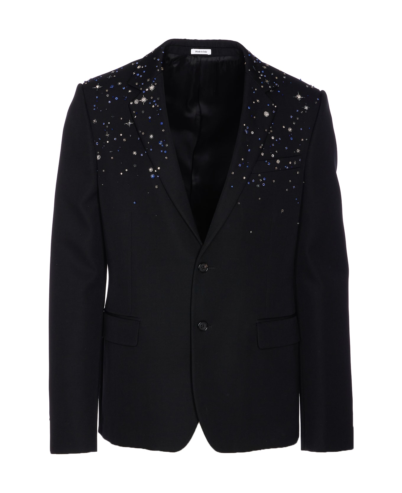 Alexander McQueen Costellation Embroidered Single-breasted Jacket - Black